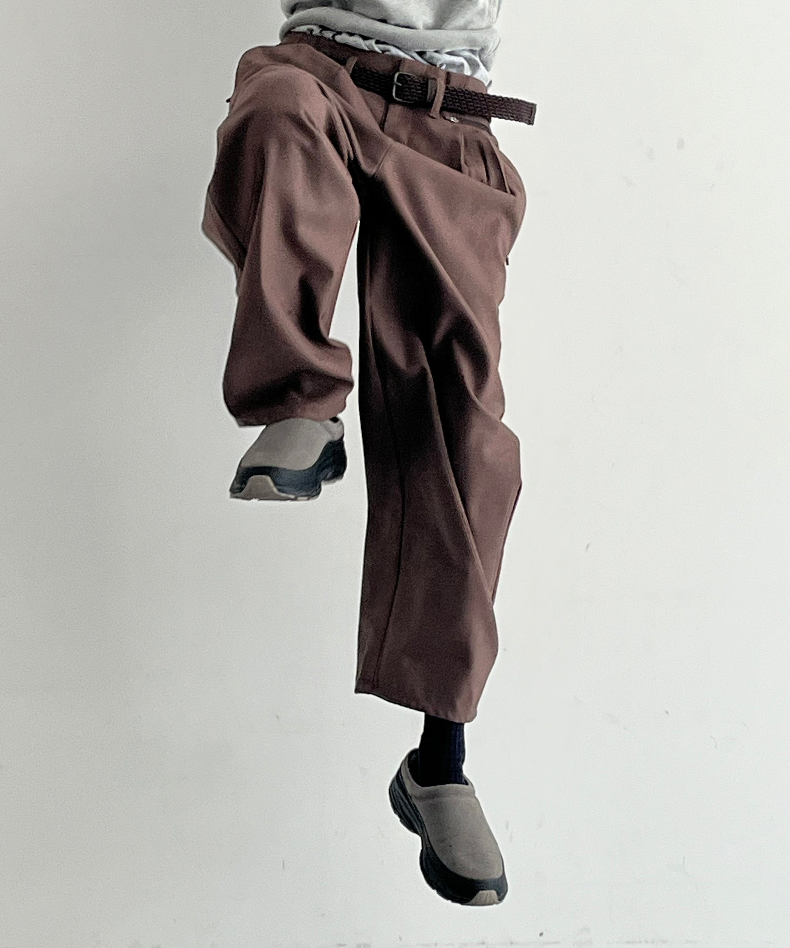 SAN SAN GEAR Wide pants "BROWN"