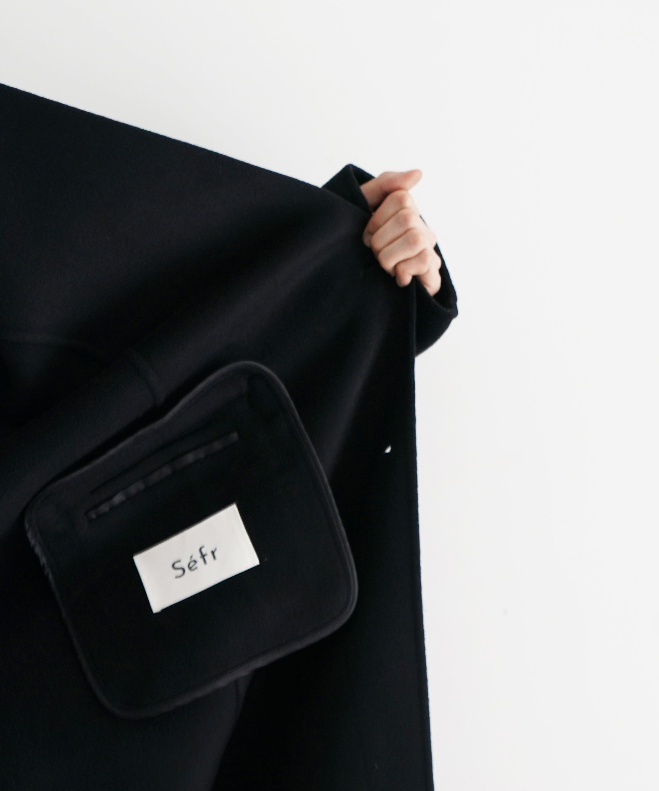 sefr Tetsu coat "SHUNGITE DOUBLE"