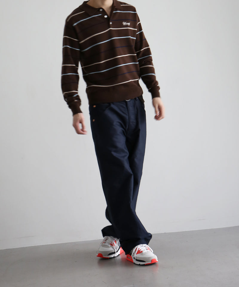 Whimsy Grandpa knit polo "BROWN"