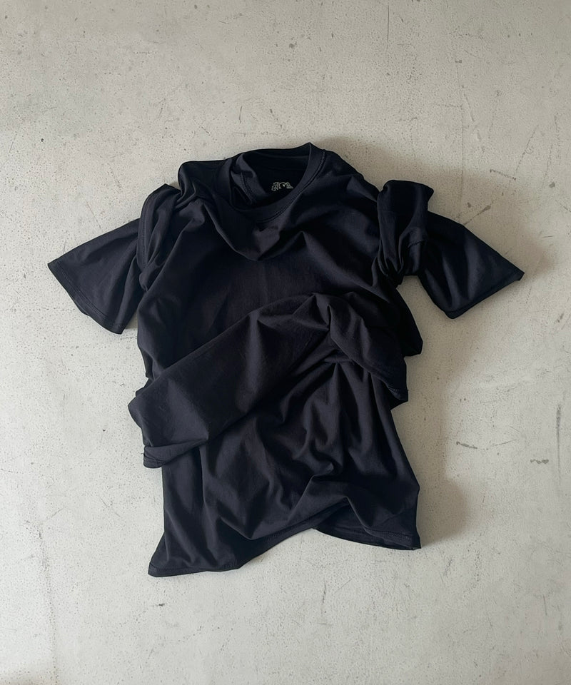 UNUSED Us2025 fruit of the loom×unused 2pack t-shirt "BLACK×BLACK"