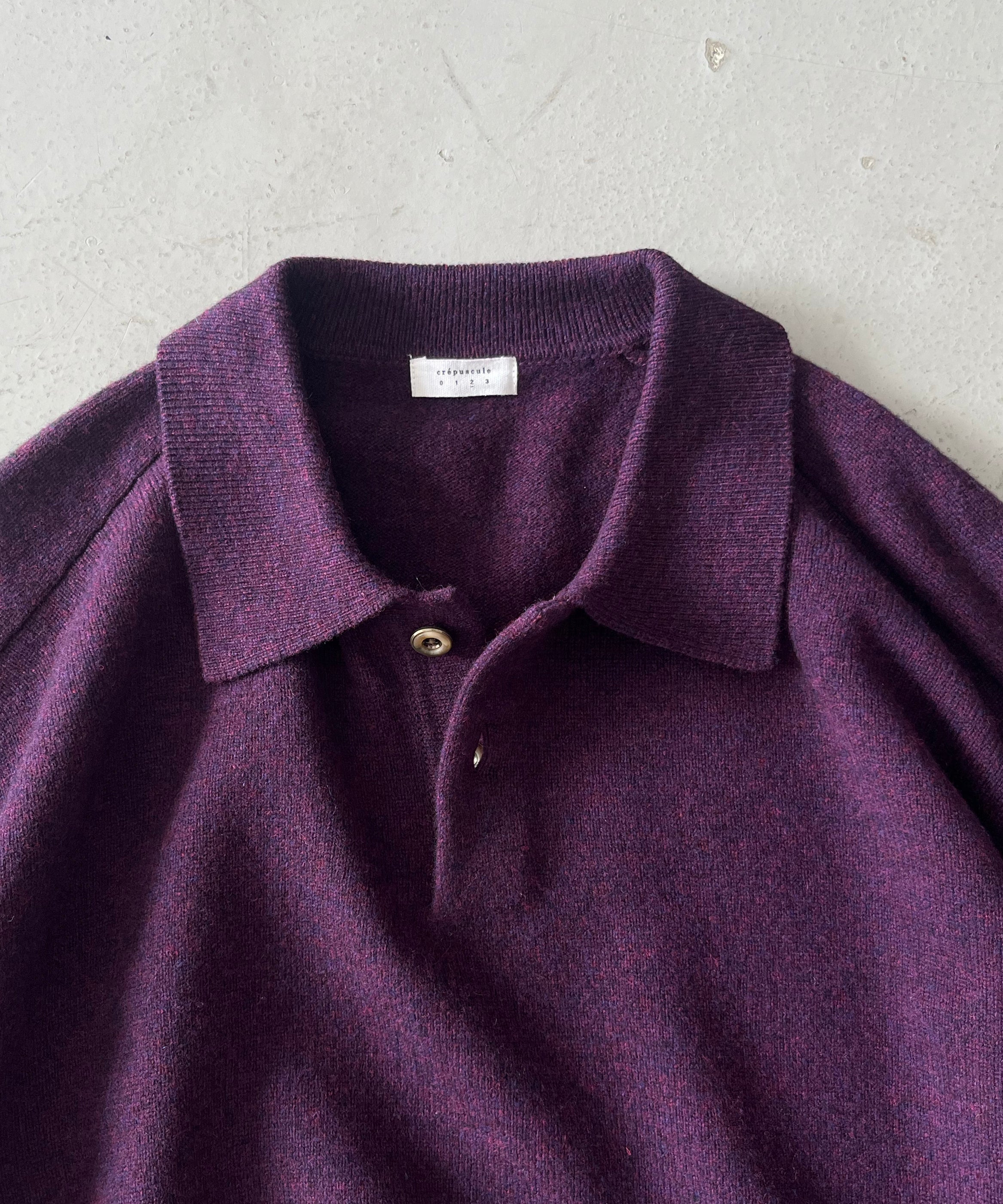 crepuscule M-g knit polo "PURPLE"