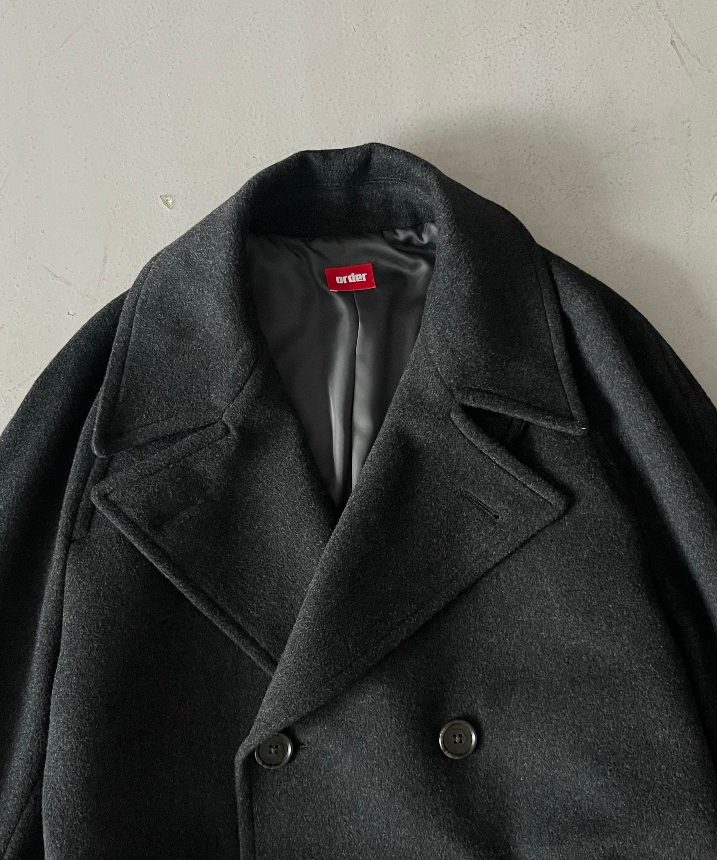order Loose raglan sleeve coat "CHARCOAL”