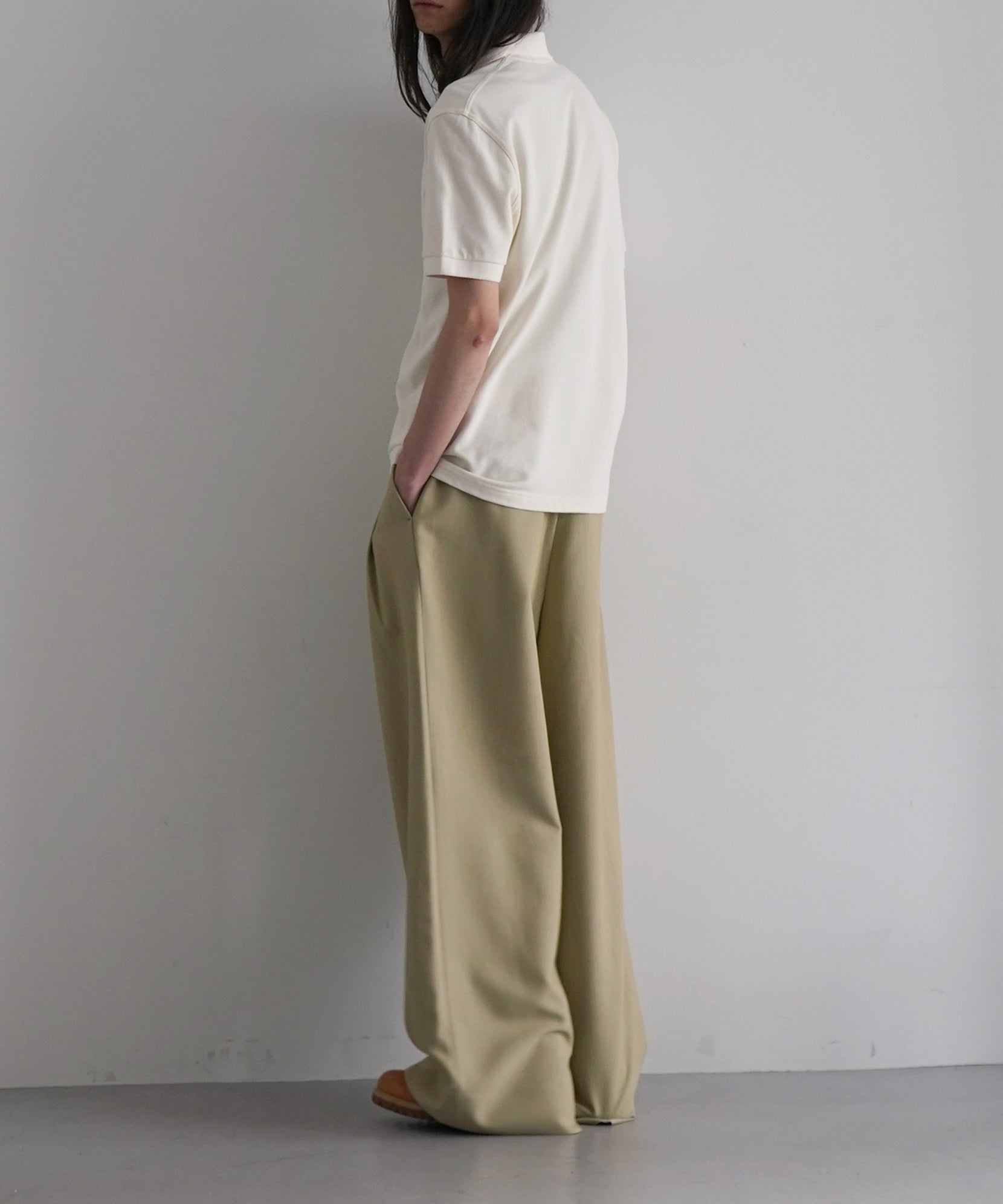 GANNI Future Melange twill suiting mid waist pants "BOA"