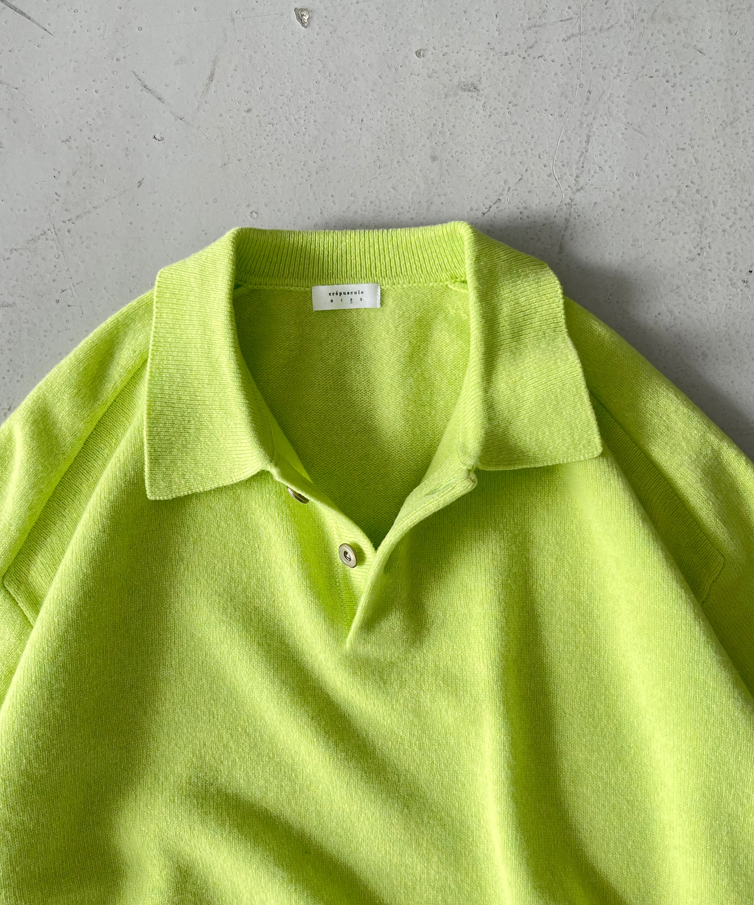 crepuscule M-g knit polo "LIME"