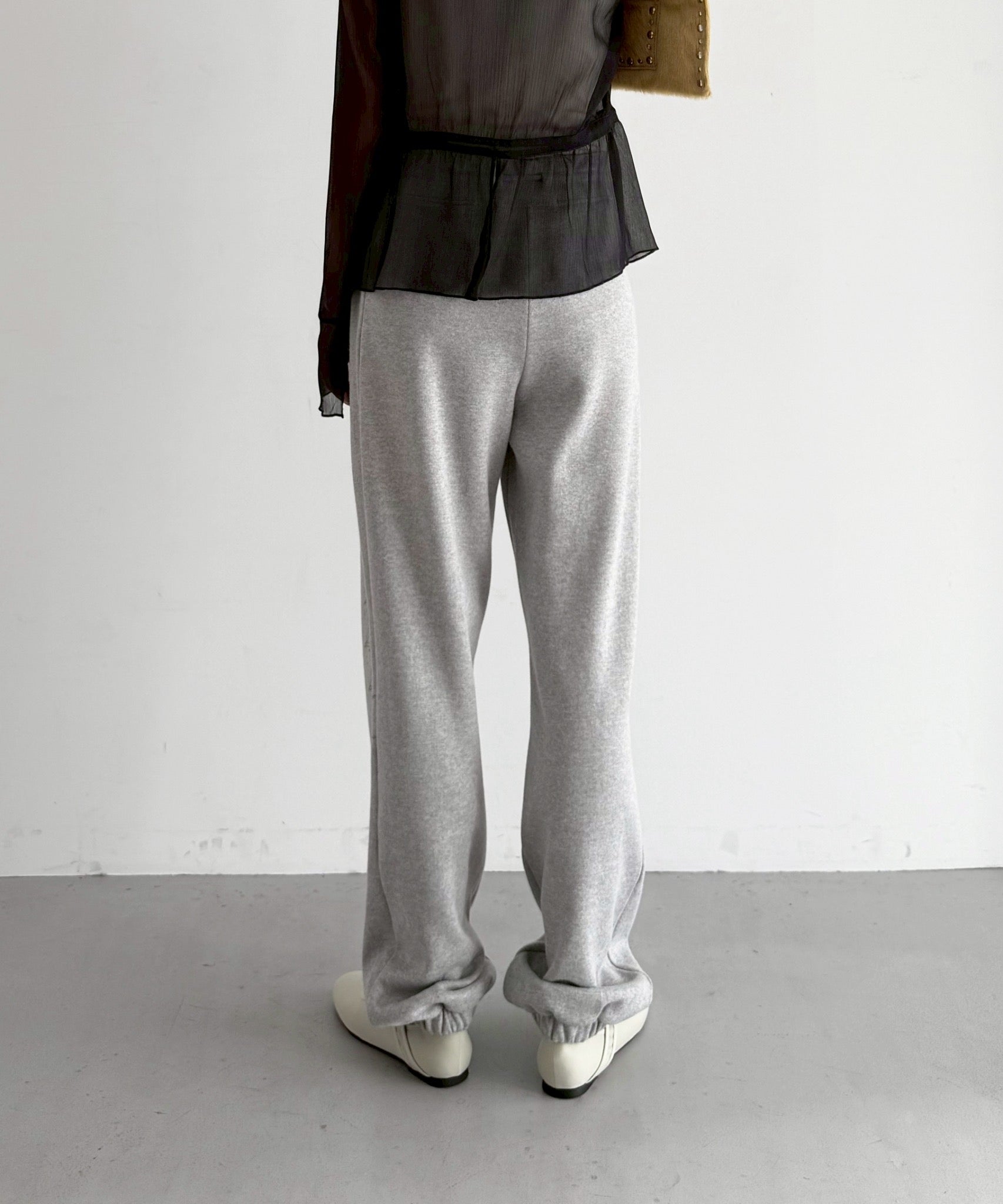 ULIKASANCTUS Curtain jersey pants "GREY" XS S