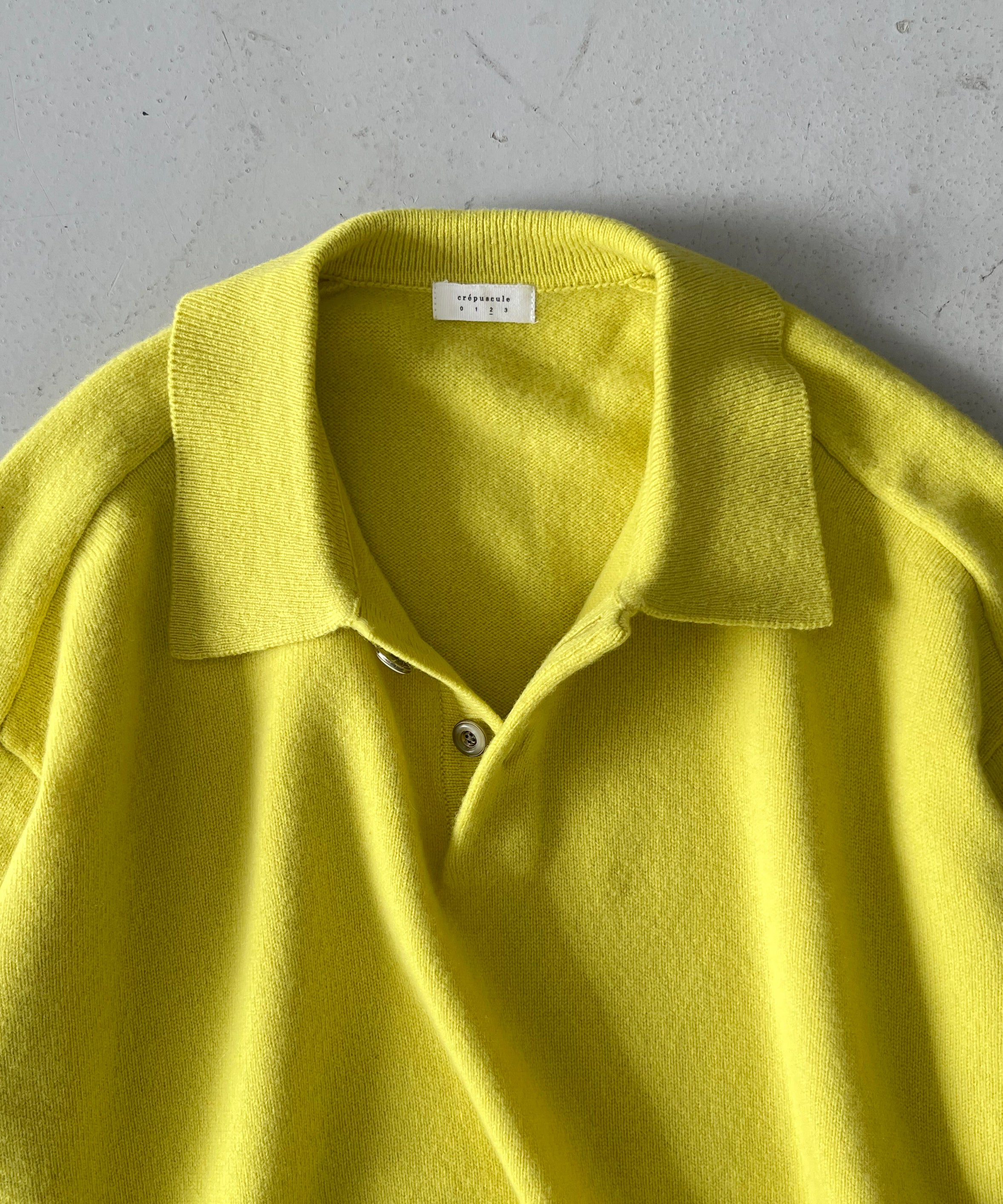 crepuscule M-g knit polo "YELLOW"