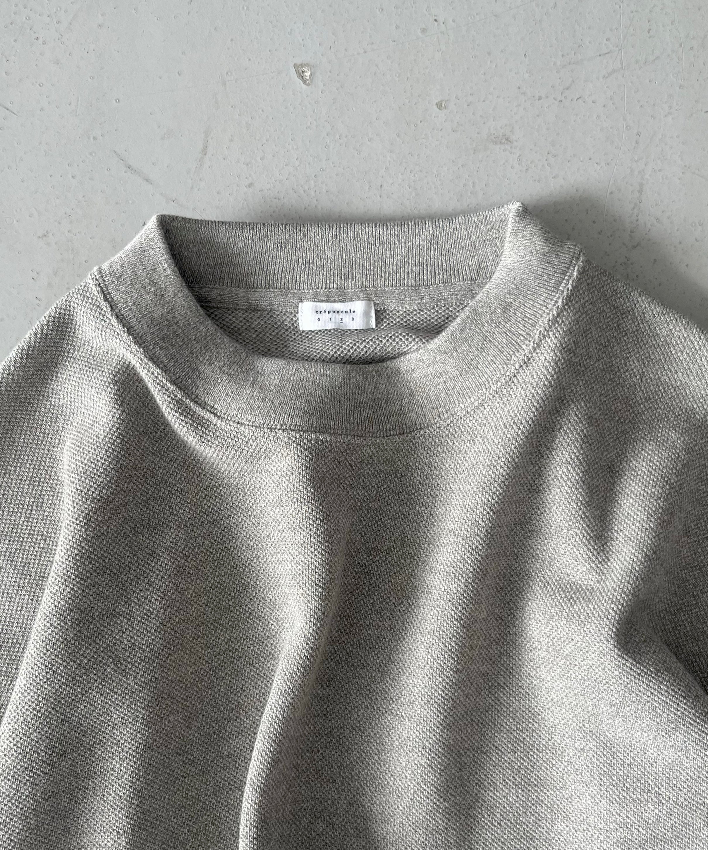 クレスプキュール UR別注 MossStitch DsKnit 美品 crepuscule【クレプスキュール】Co/wo moss stitch p/o 
