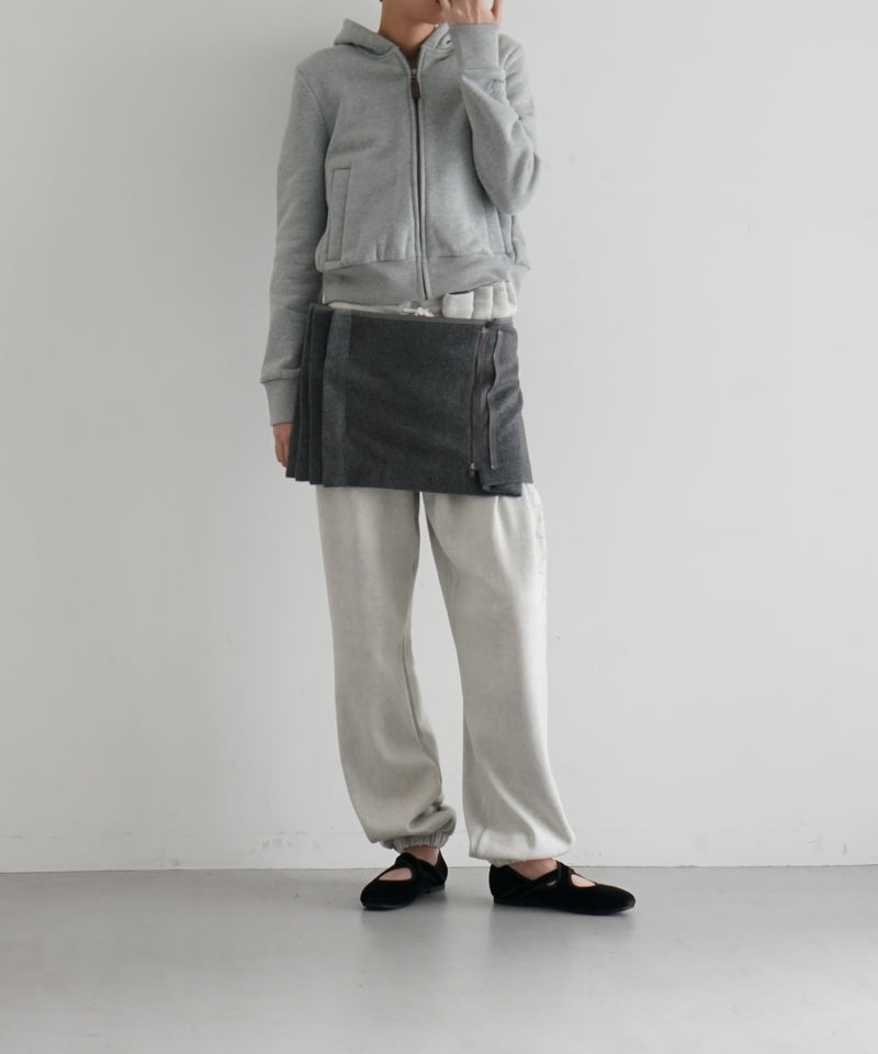 ULIKASANCTUS Curtain mini skirt "CHARCOAL"
