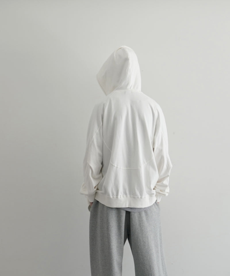 SAN SAN GEAR Washed hoodie zip-up "IVORY"