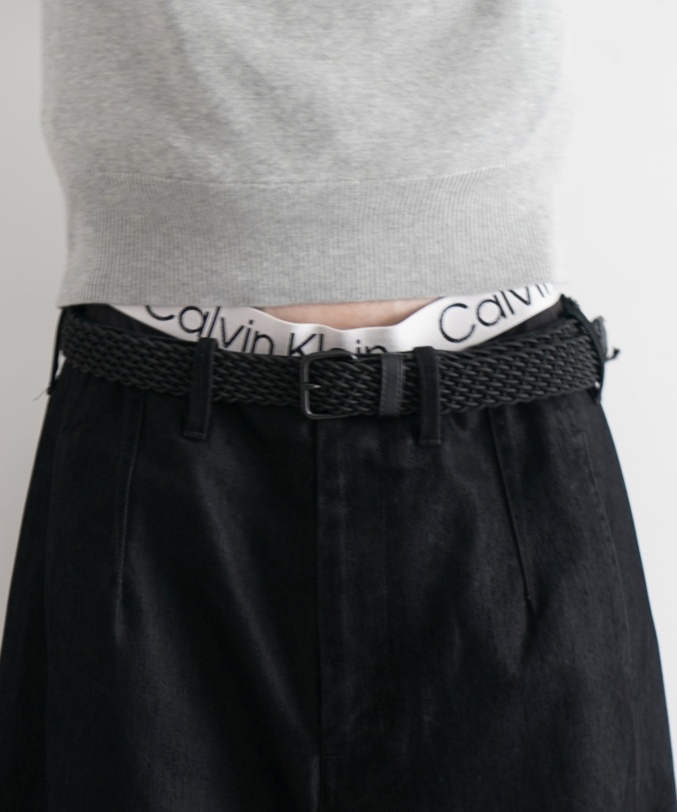 Omar Afridi Washed pina trousers "BLACK"