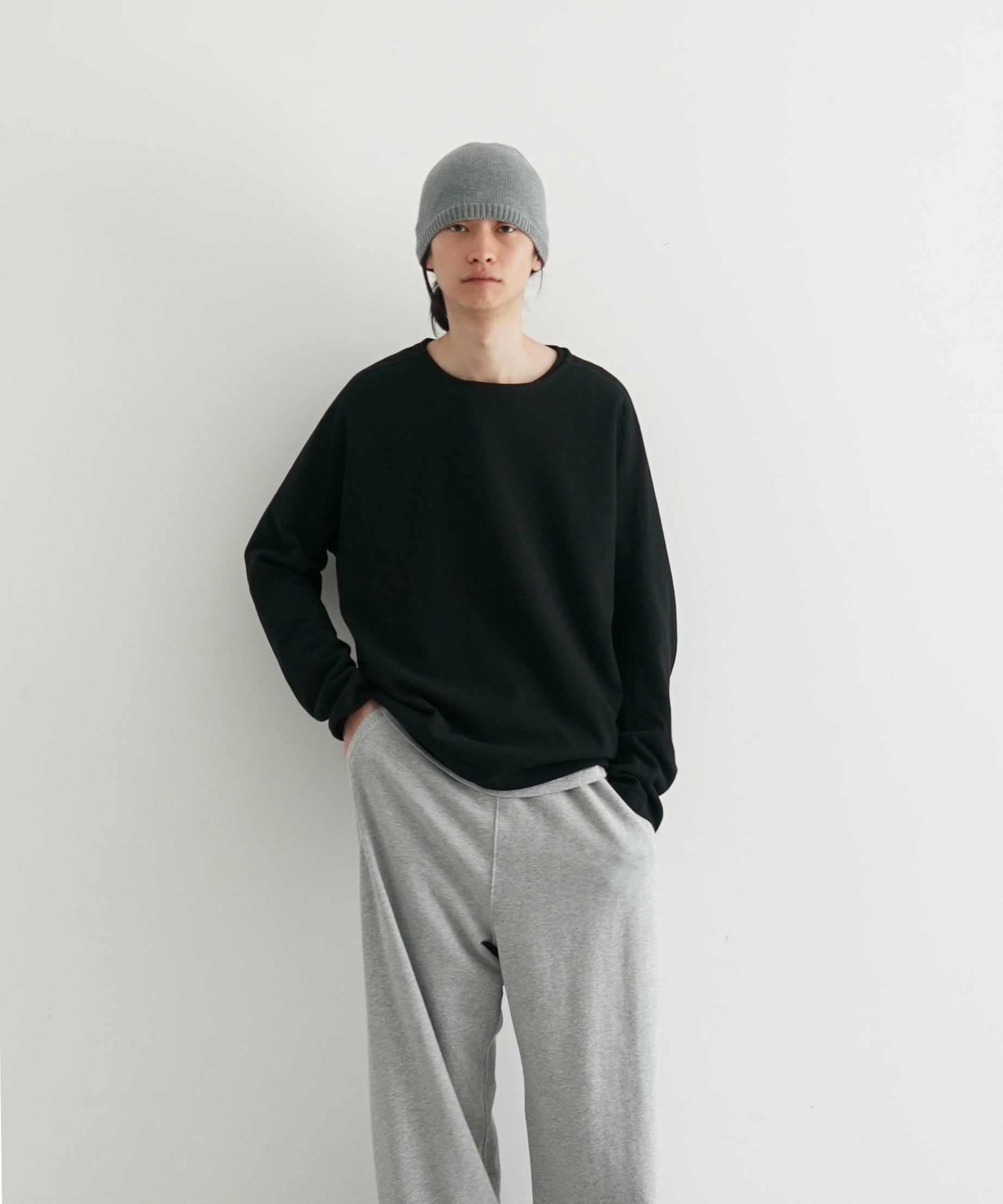 OPPOSE DUALITY Double long sleeve t-shirt "BLACK"
