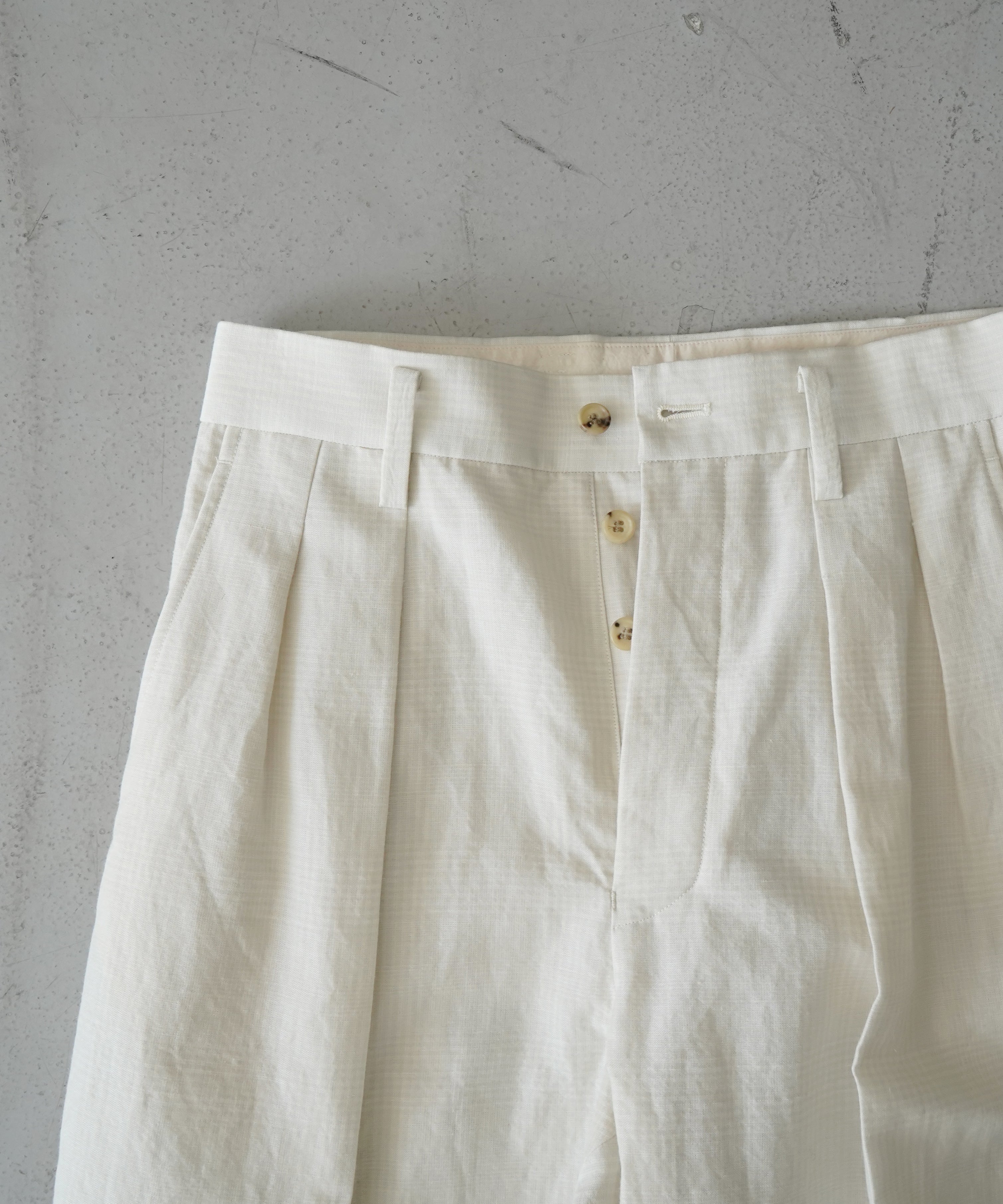 ensou. Doni's Trousers "STONE WHITE"