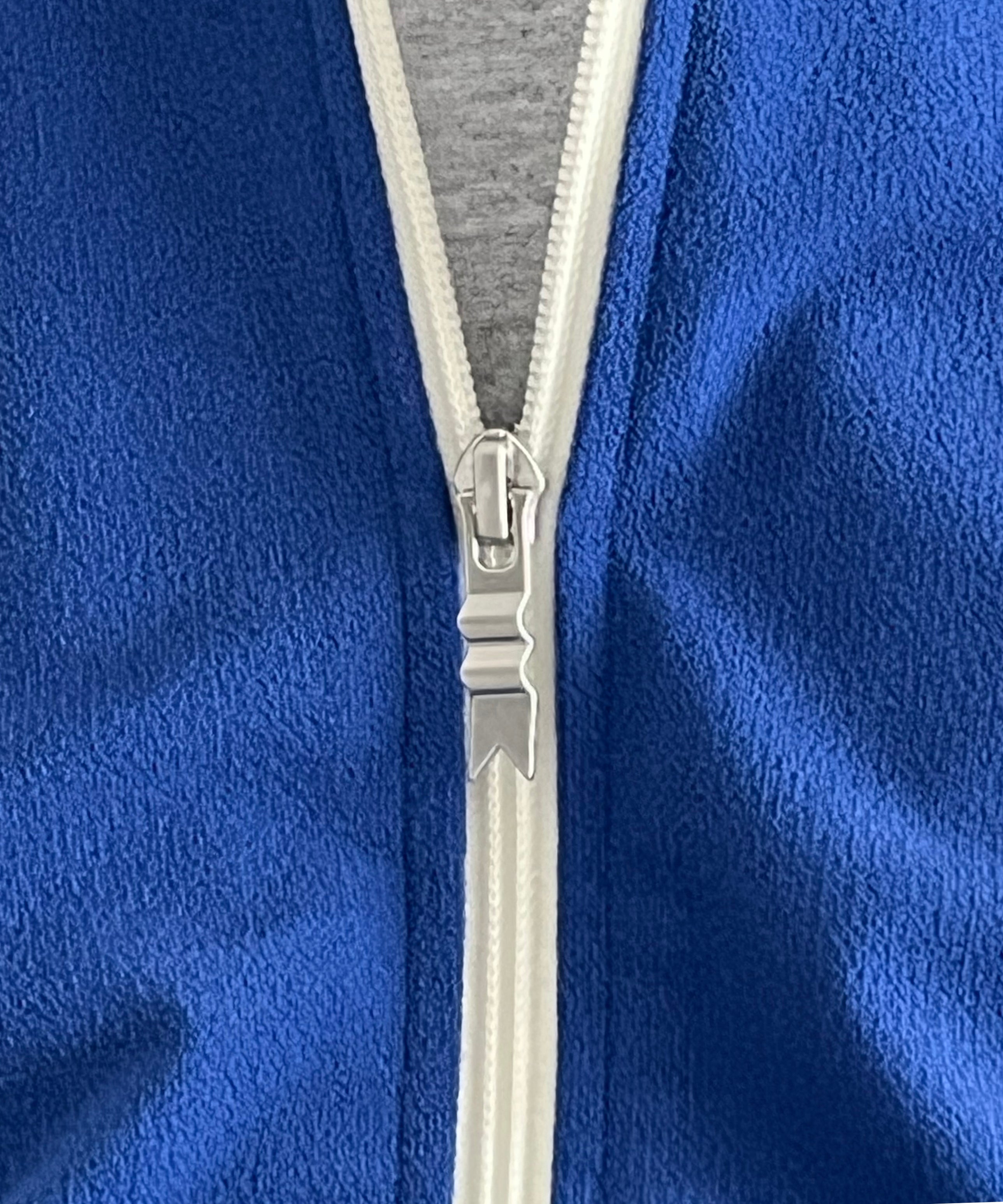 well Ribbon zip cardigan "BLUE"