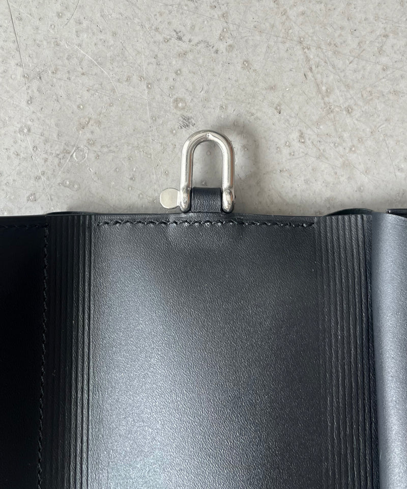 ED ROBERT JUDSON Shackle trifold wallet "BLACK"