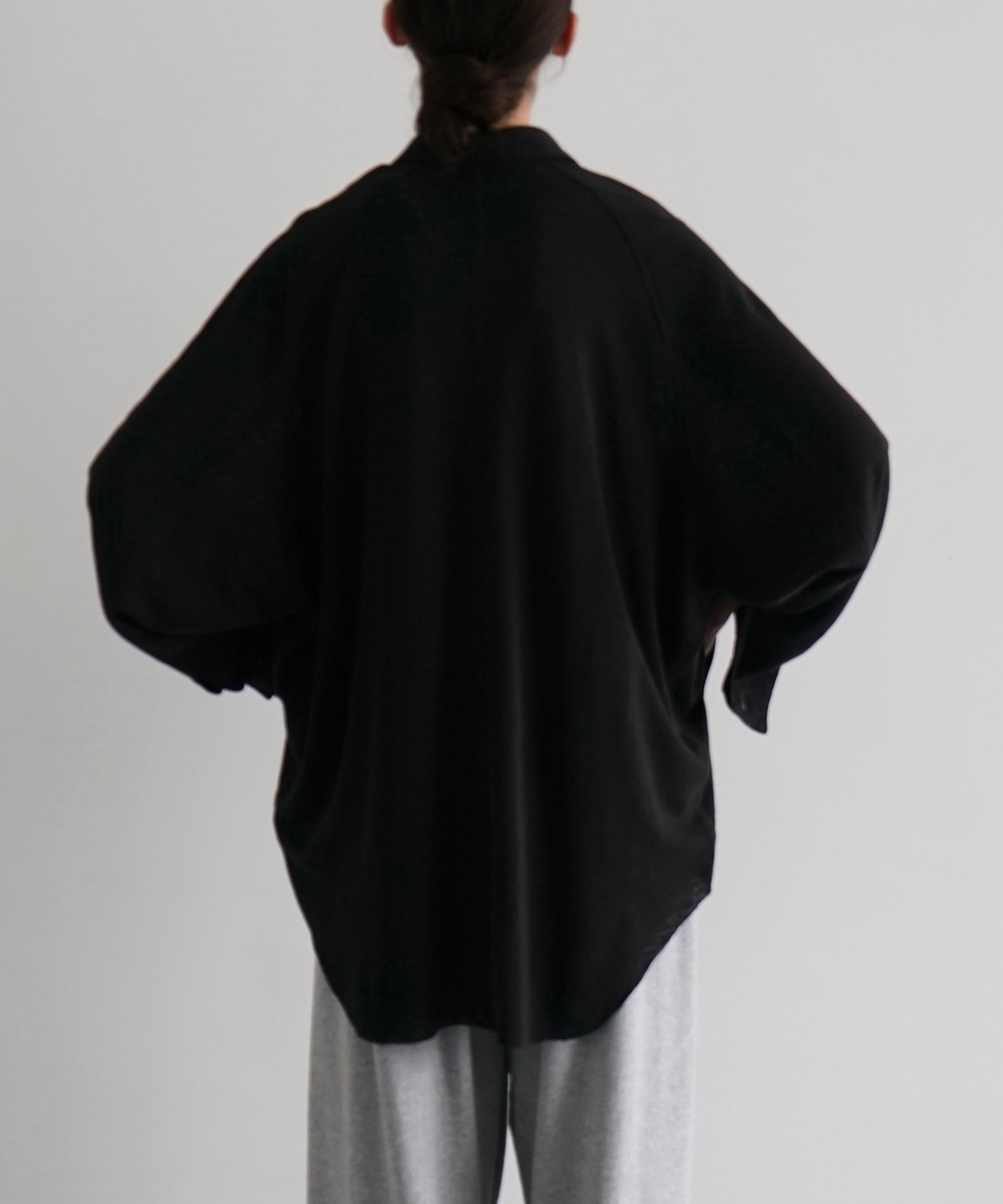 ensou. Big raglan-sleeve jersey shirt/b. "ESPRESSO"