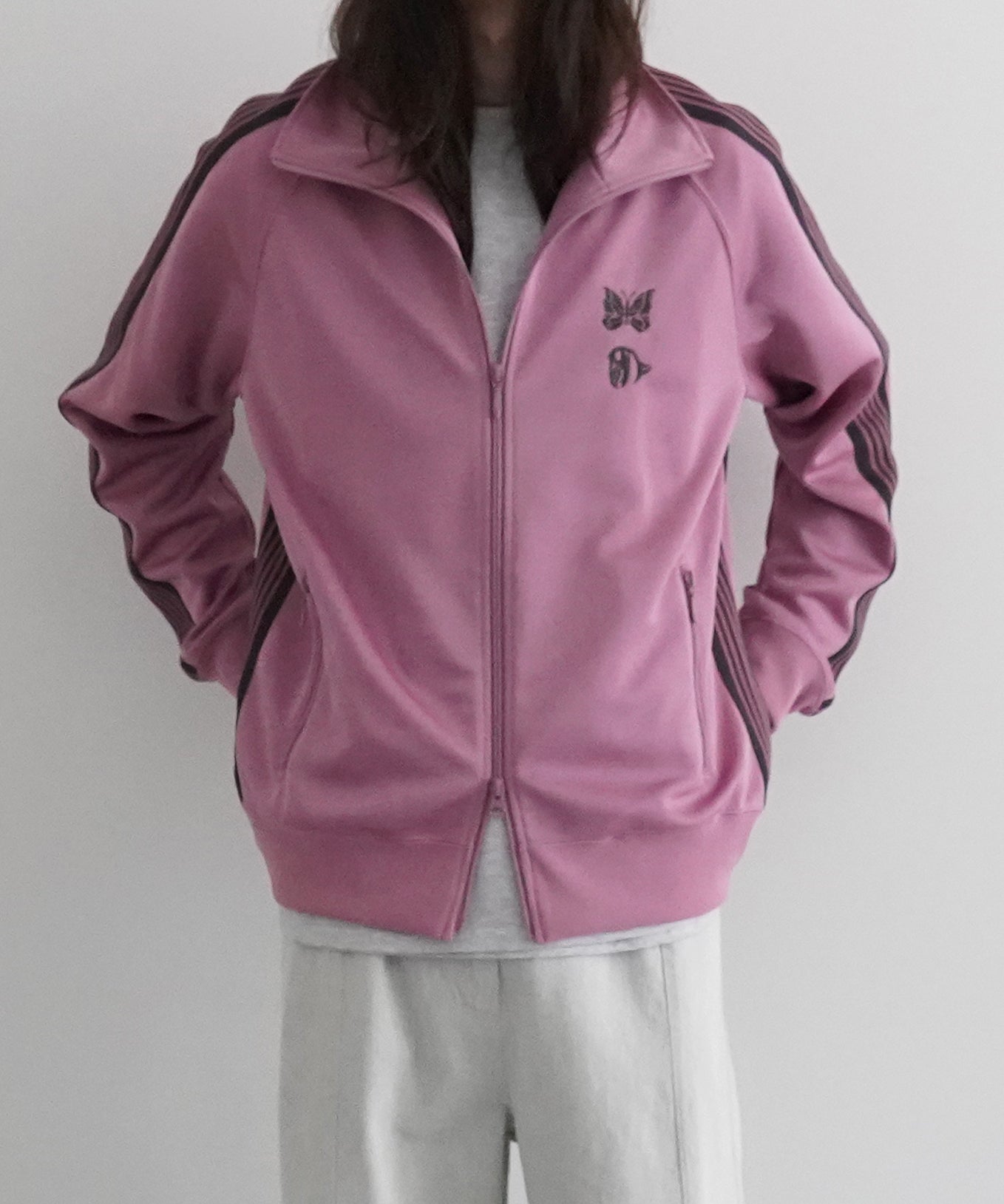 NEEDLES NEEDLES × Kae Tanaka Track jacket - poly smooth (men) "PINK"