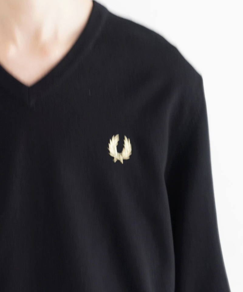 FRED PERRY Classic v neck jumper "BLACK"