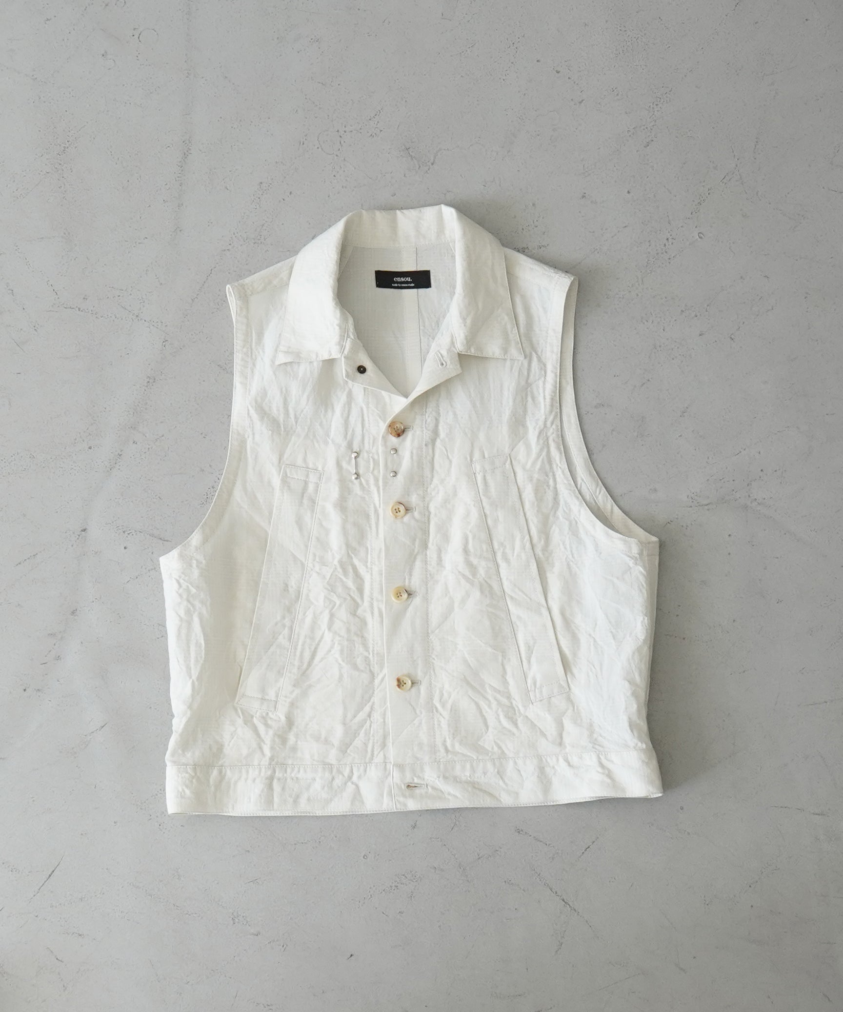 ensou. Gloria Vest "STONE WHITE"