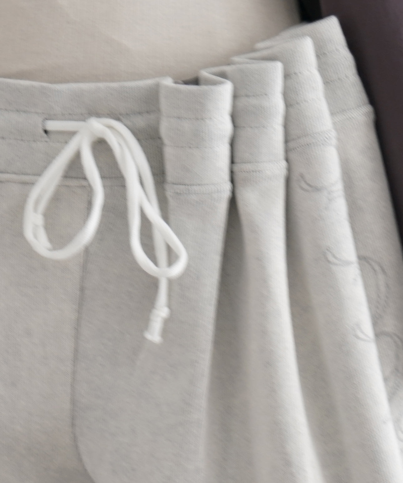 ULIKASANCTUS Curtain jersey pants "IVORY"