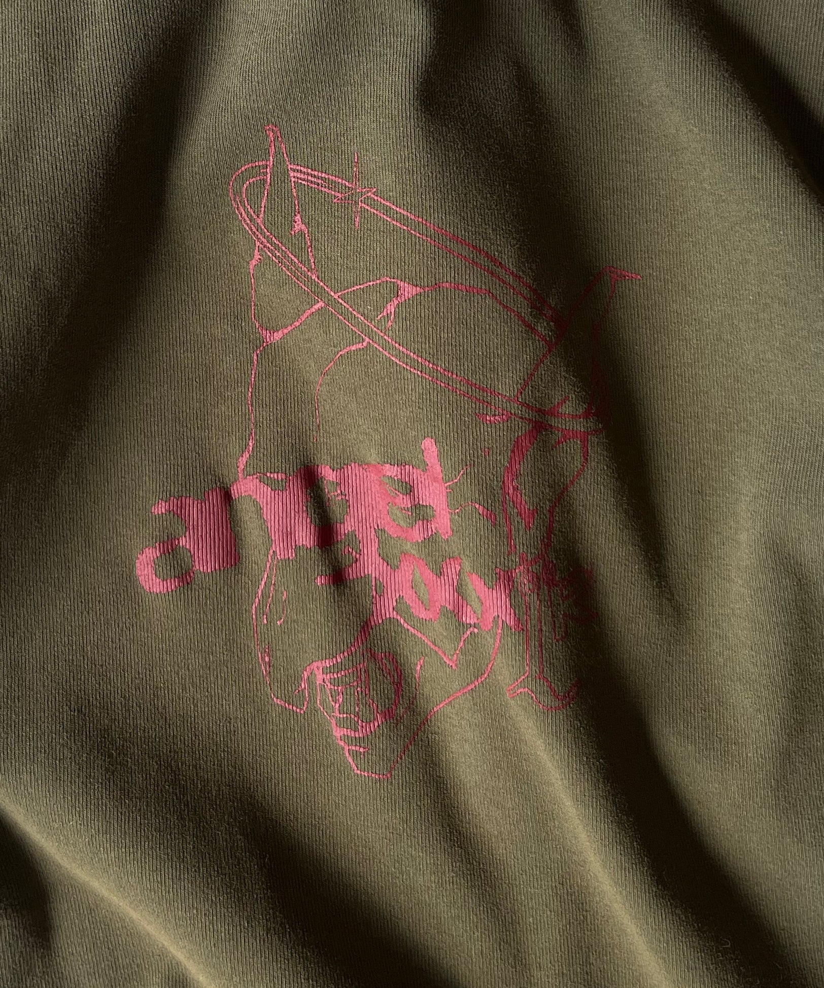 LOADINGROOM Angel goblin tee "DARK GREEN"