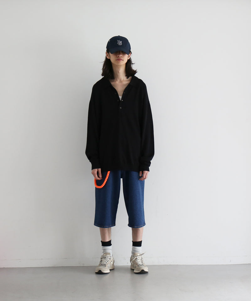 【EXCLUSIVE】crepuscule L/s polo "BLACK"