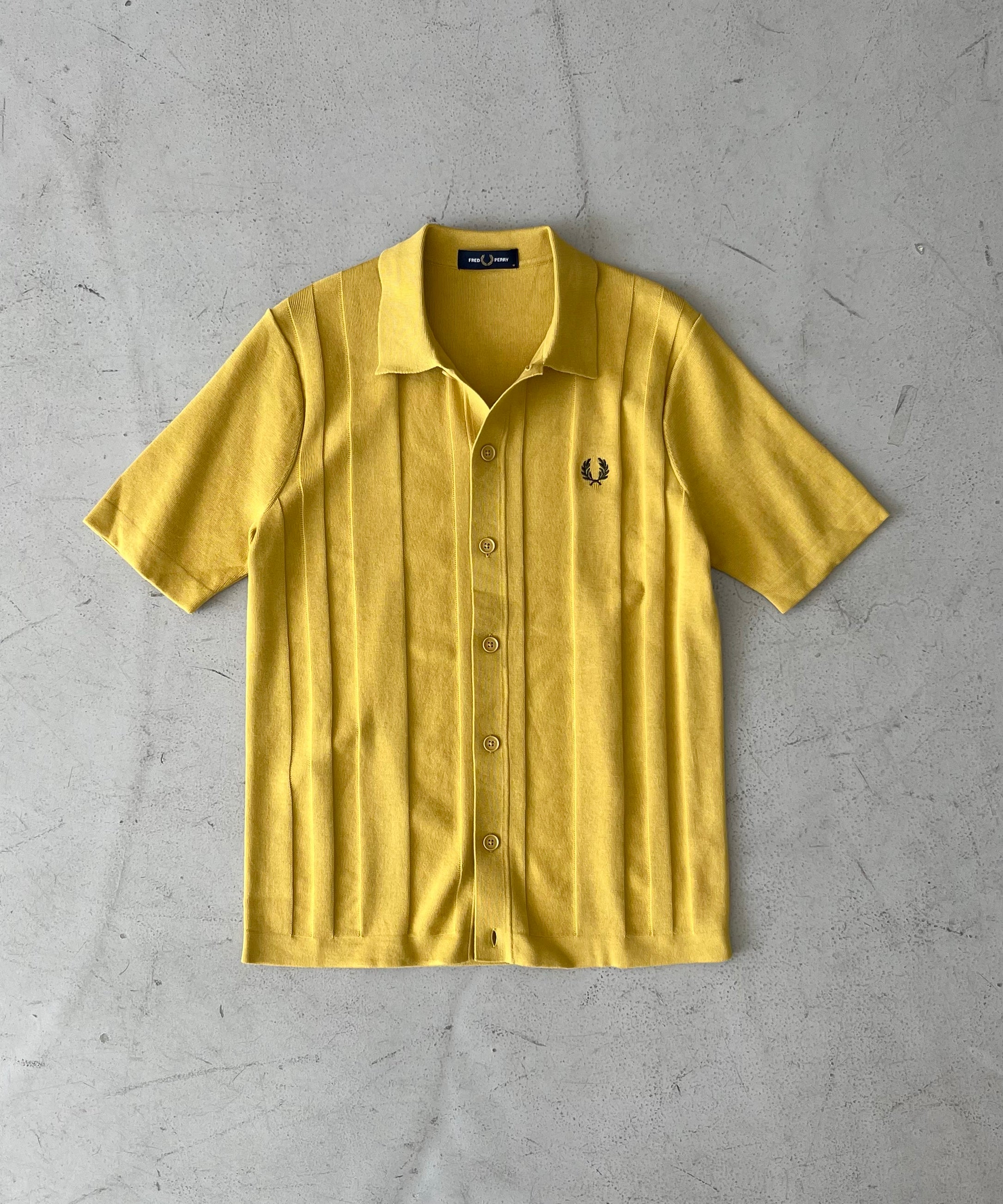 FRED PERRY BUTTON THROUGH SS SHIRT "HONEYCOMB"