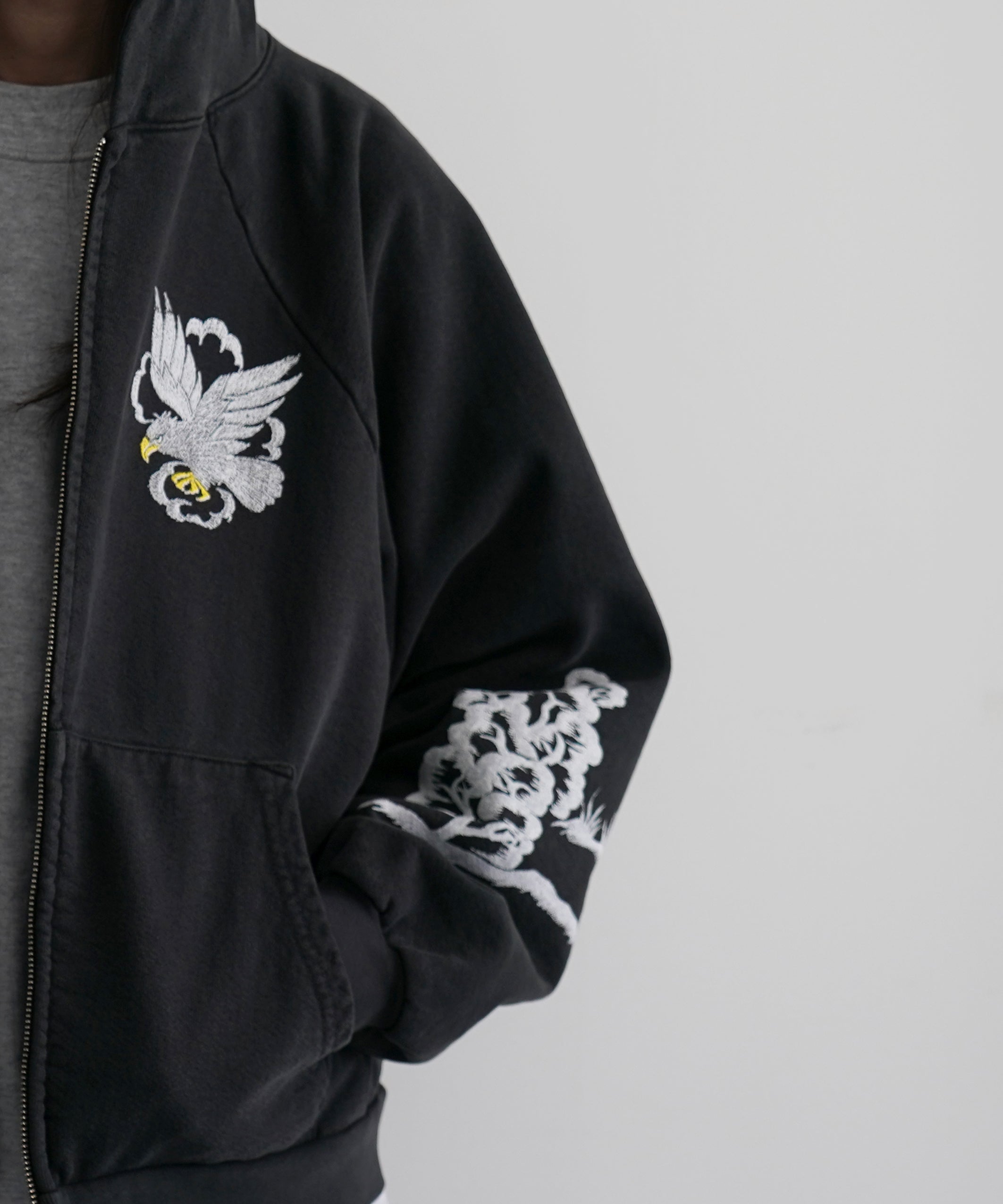 Basketcase Souvenir, zip up "VINTAGE BLACK"