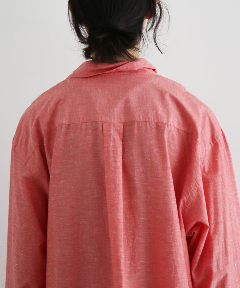 URU Italian collar l/s shirts a "RED"