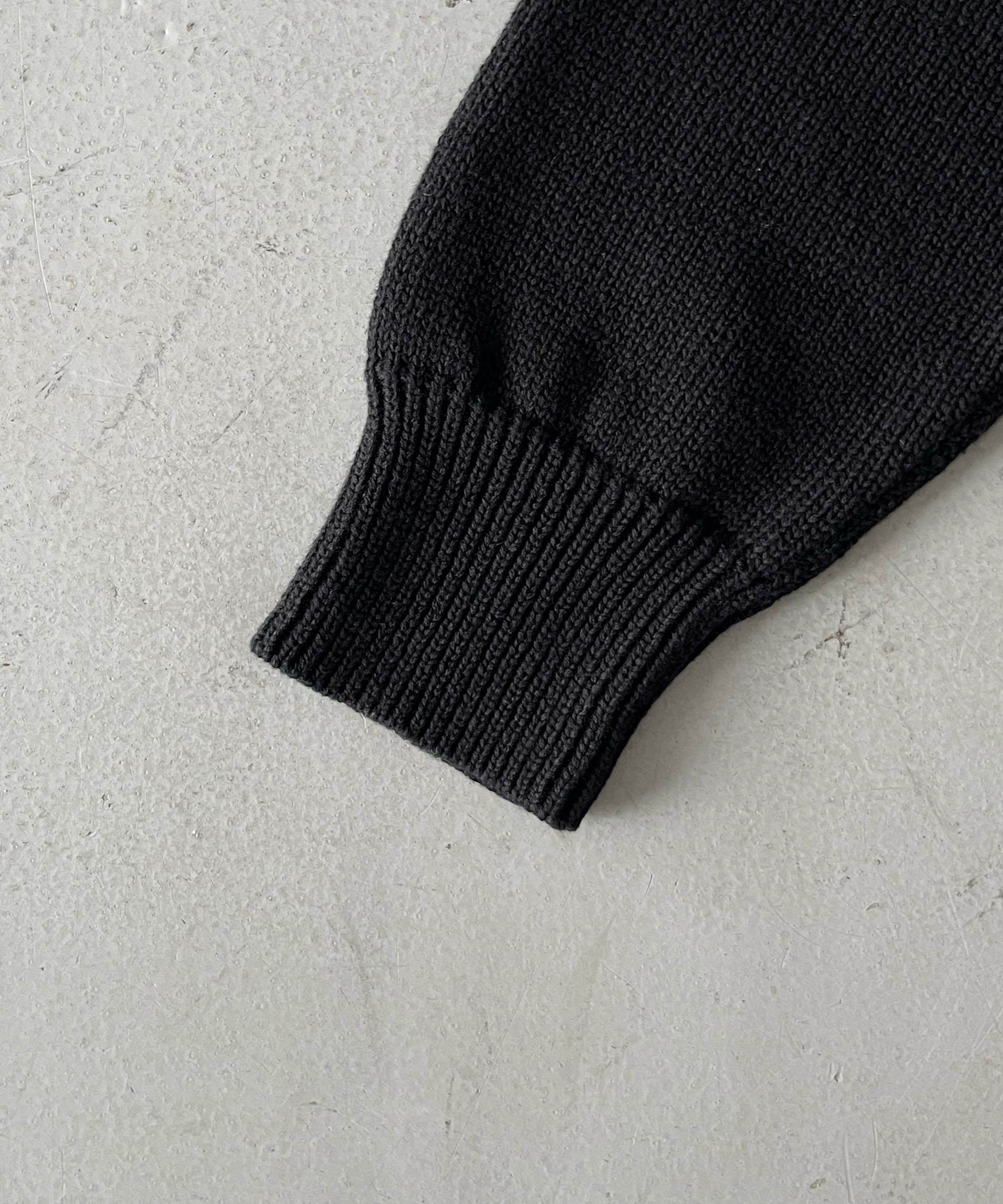 KAIKO Knit polo shirt "BLACK"