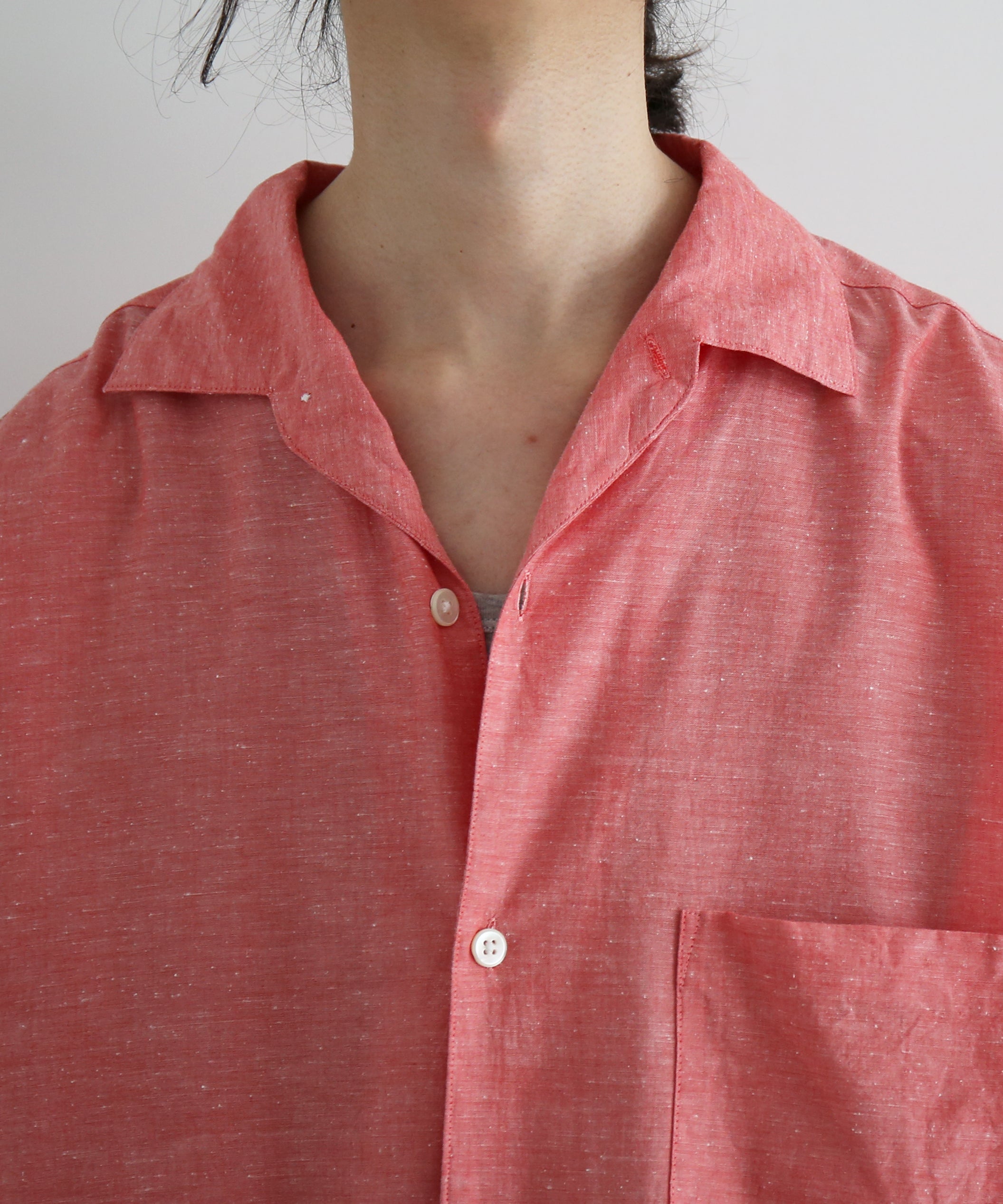 URU Italian collar l/s shirts a "RED"