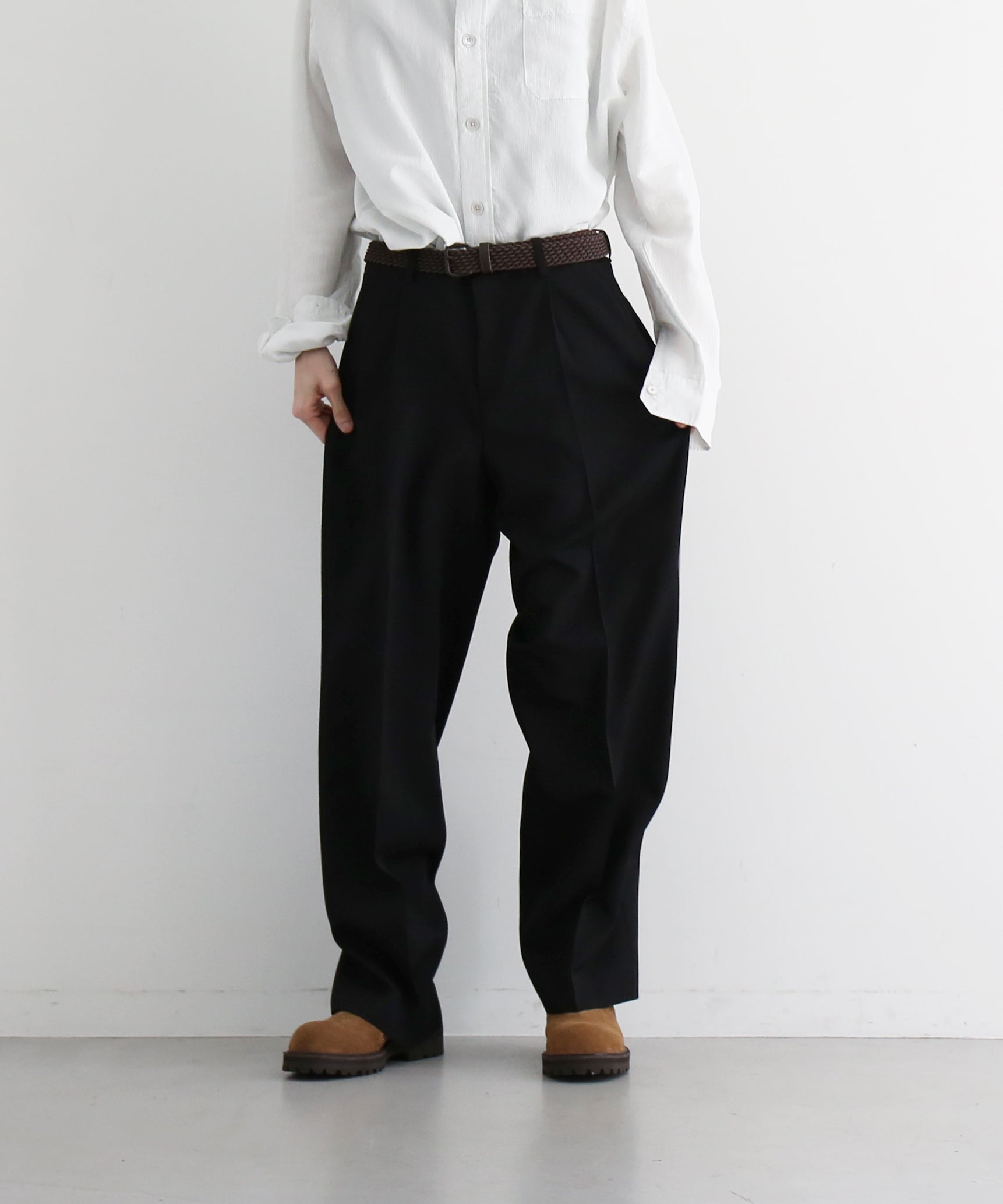 OUR LEGACY Borrowed chino "COARSE BLACK GABARDINE"