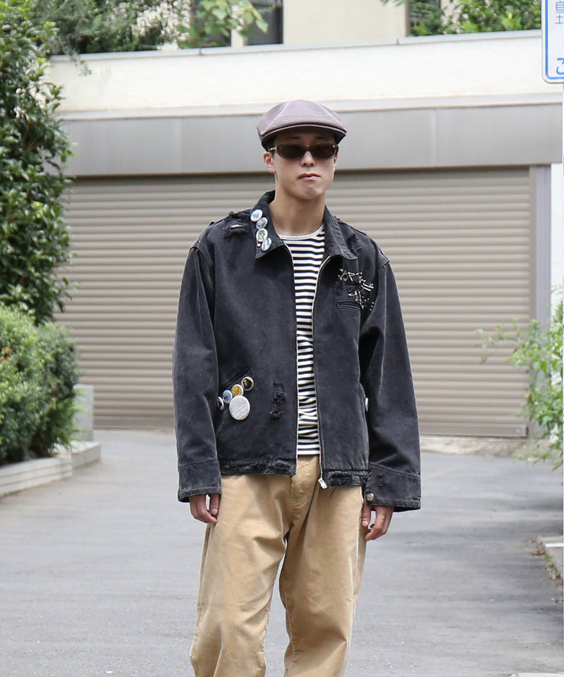 Basketcase Charms, work jacket "VINTAGE BLACK"