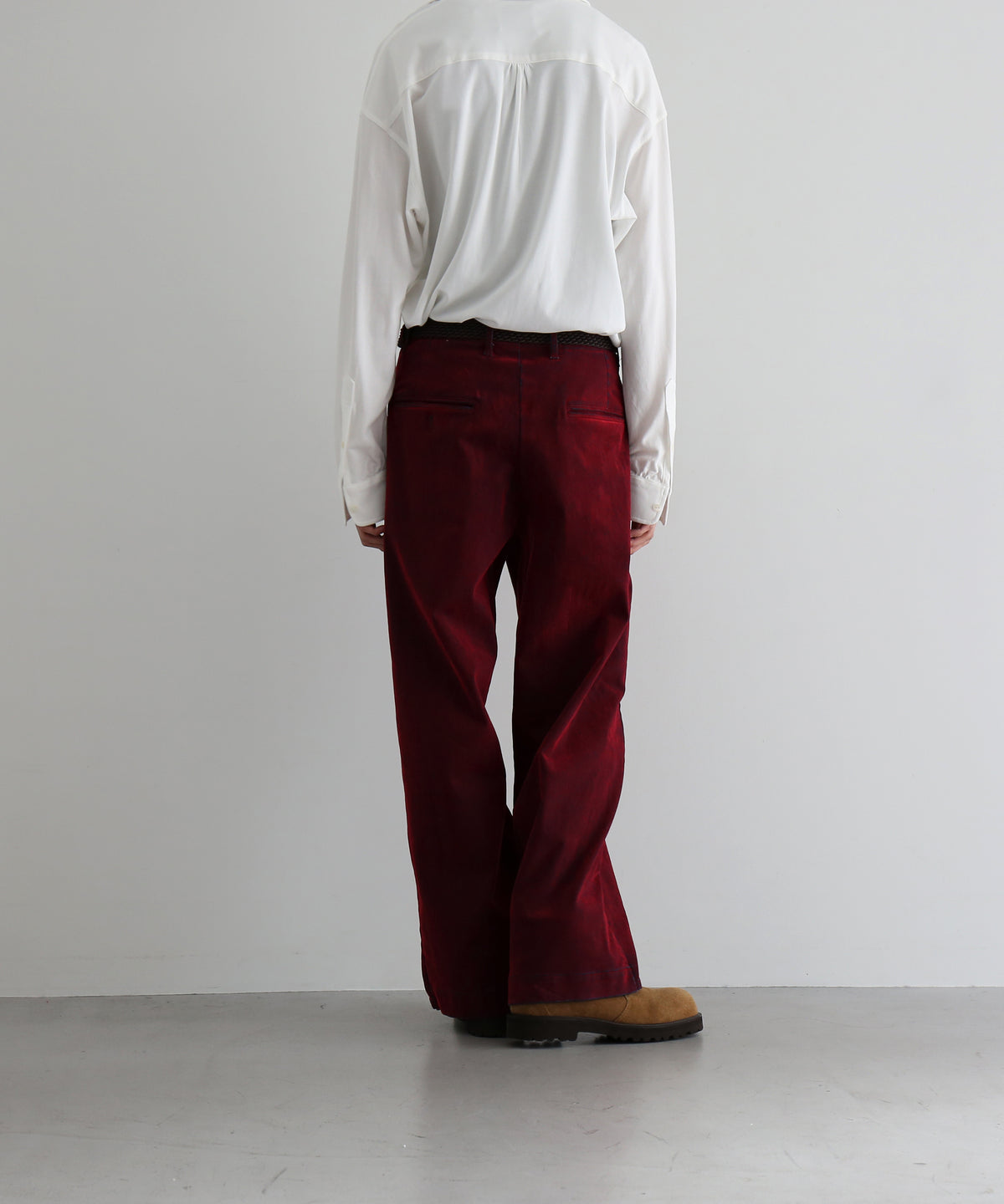 VOAAOV Flocky denim pants “RED"