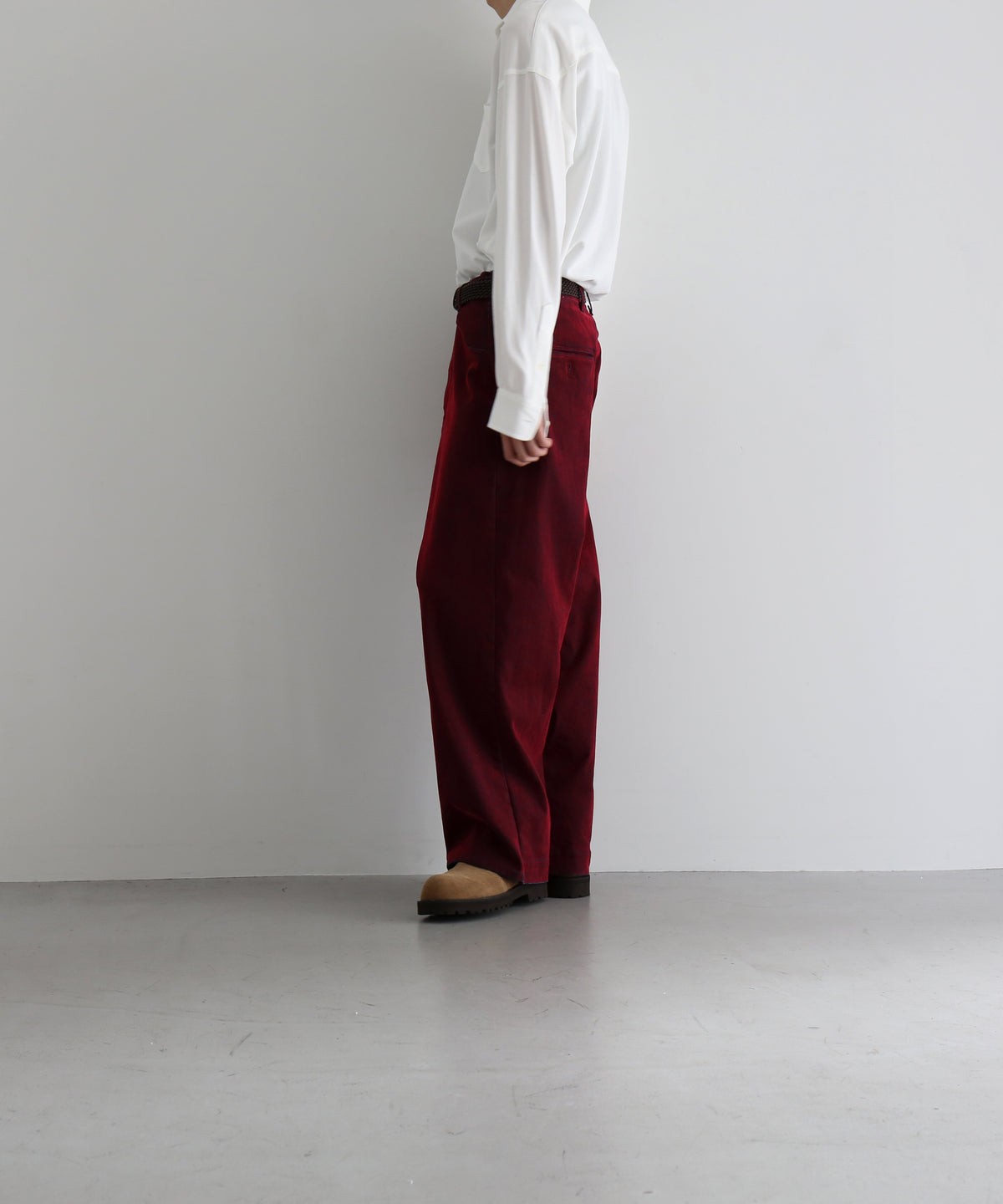 VOAAOV Flocky denim pants “RED"