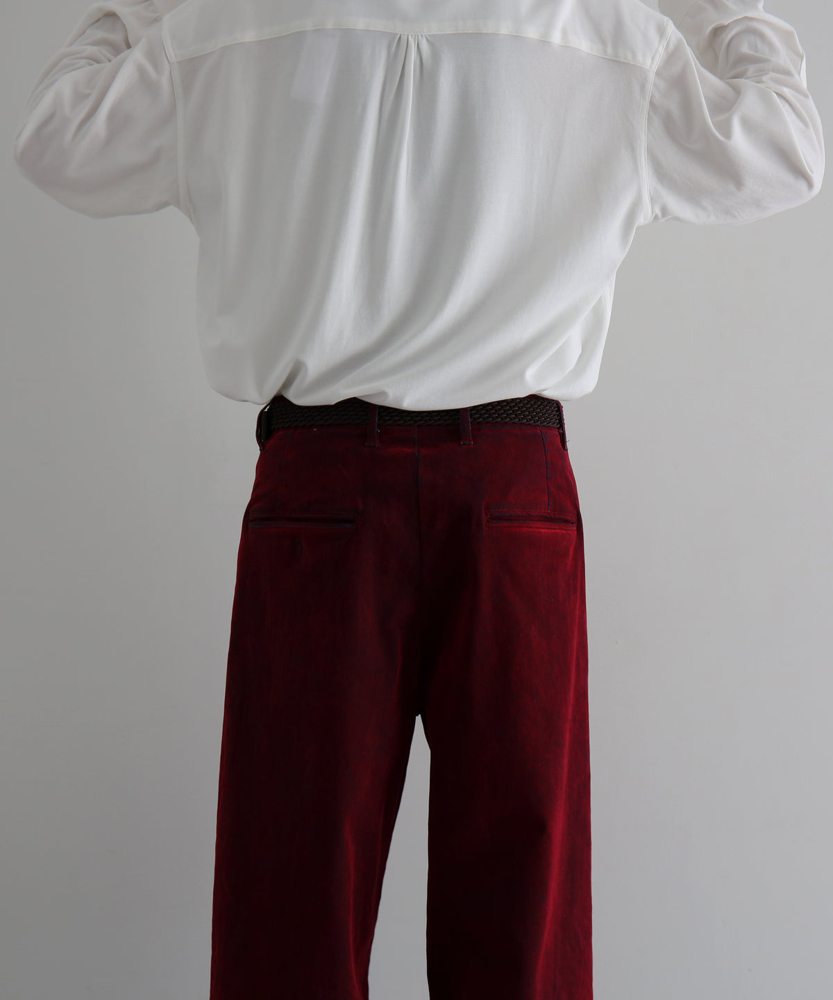 VOAAOV Flocky denim pants “RED"