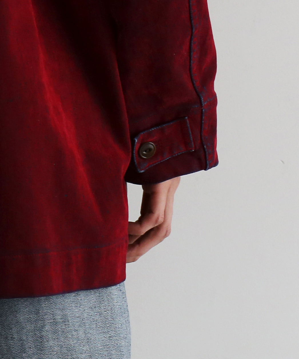 VOAAOV Flocky denim coverall jacket “RED”