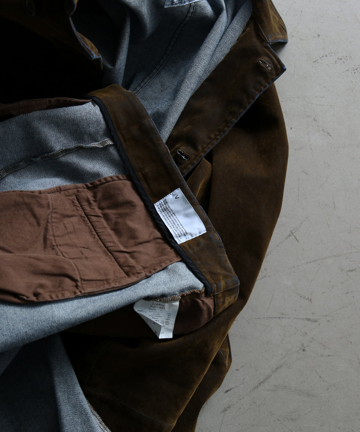 VOAAOV Pigment Cupro 5-pocket pants "CAMEL"