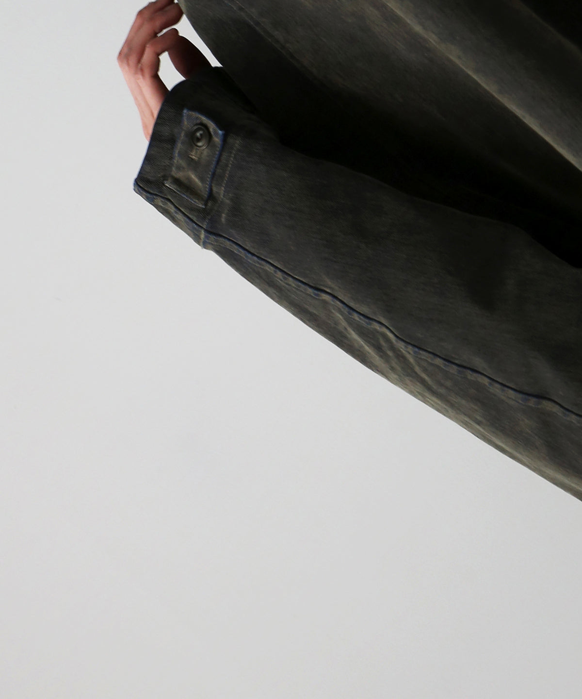 VOAAOV Flocky denim coverall jacket “OLIVE"