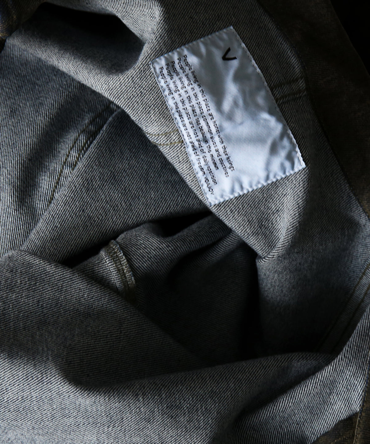 VOAAOV Flocky denim coverall jacket “OLIVE"