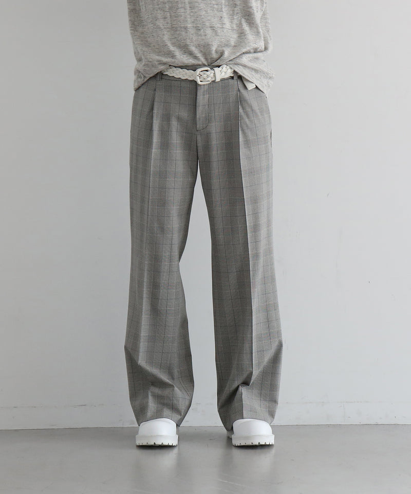 KAIKO Low rise slacks "GRAY CHECK"