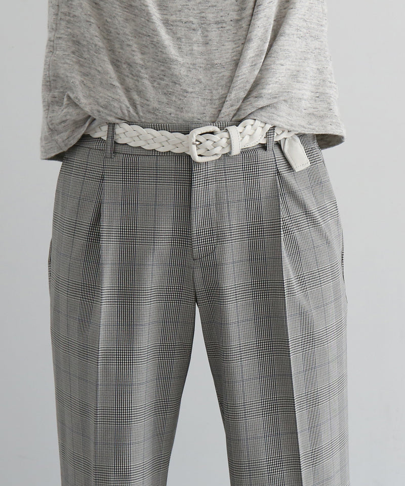 KAIKO Low rise slacks "GRAY CHECK"