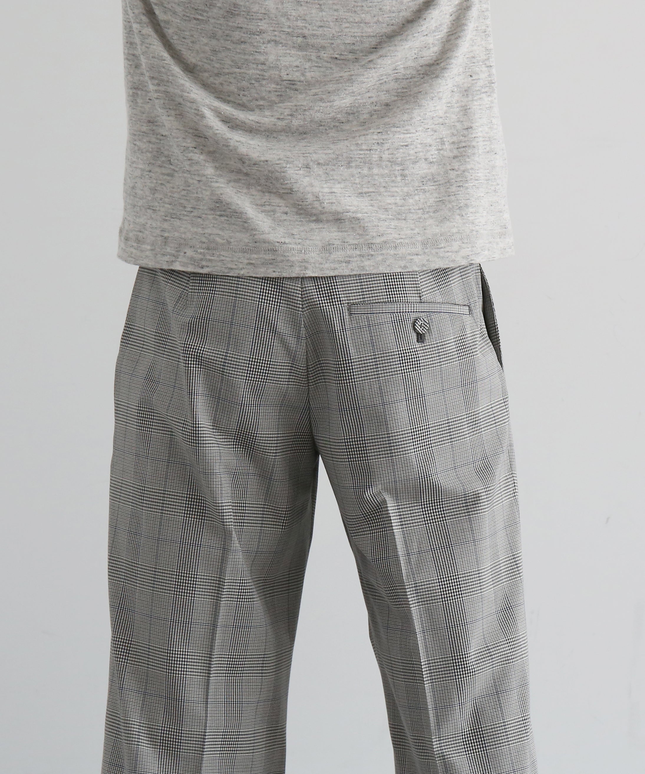KAIKO Low rise slacks "GRAY CHECK"