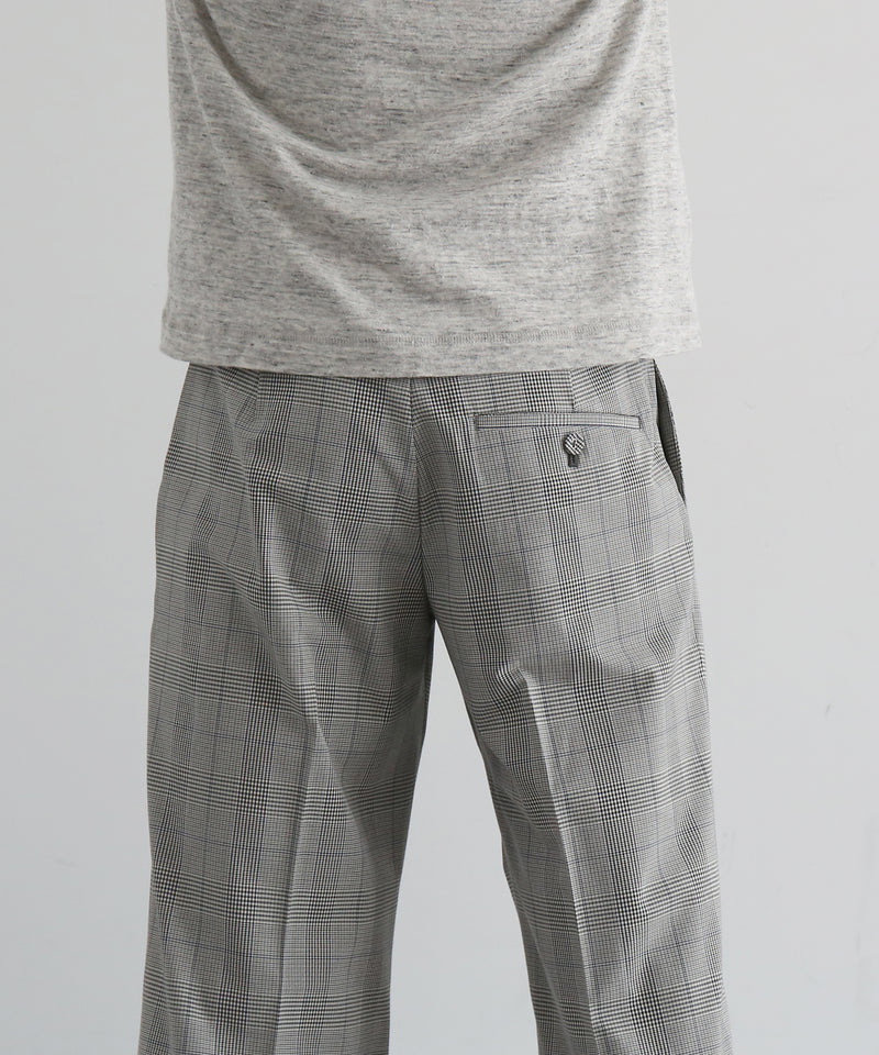 KAIKO Low rise slacks "GRAY CHECK"