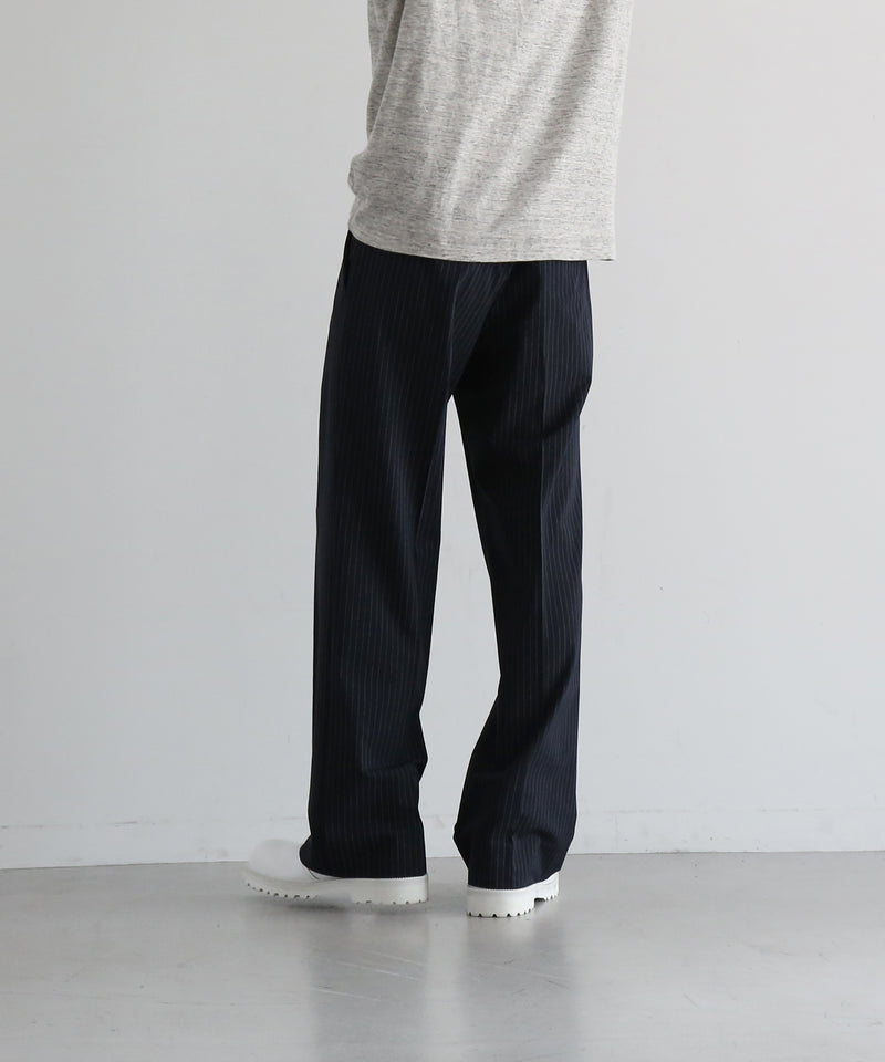 KAIKO Low rise slacks "NAVY STRIPE"
