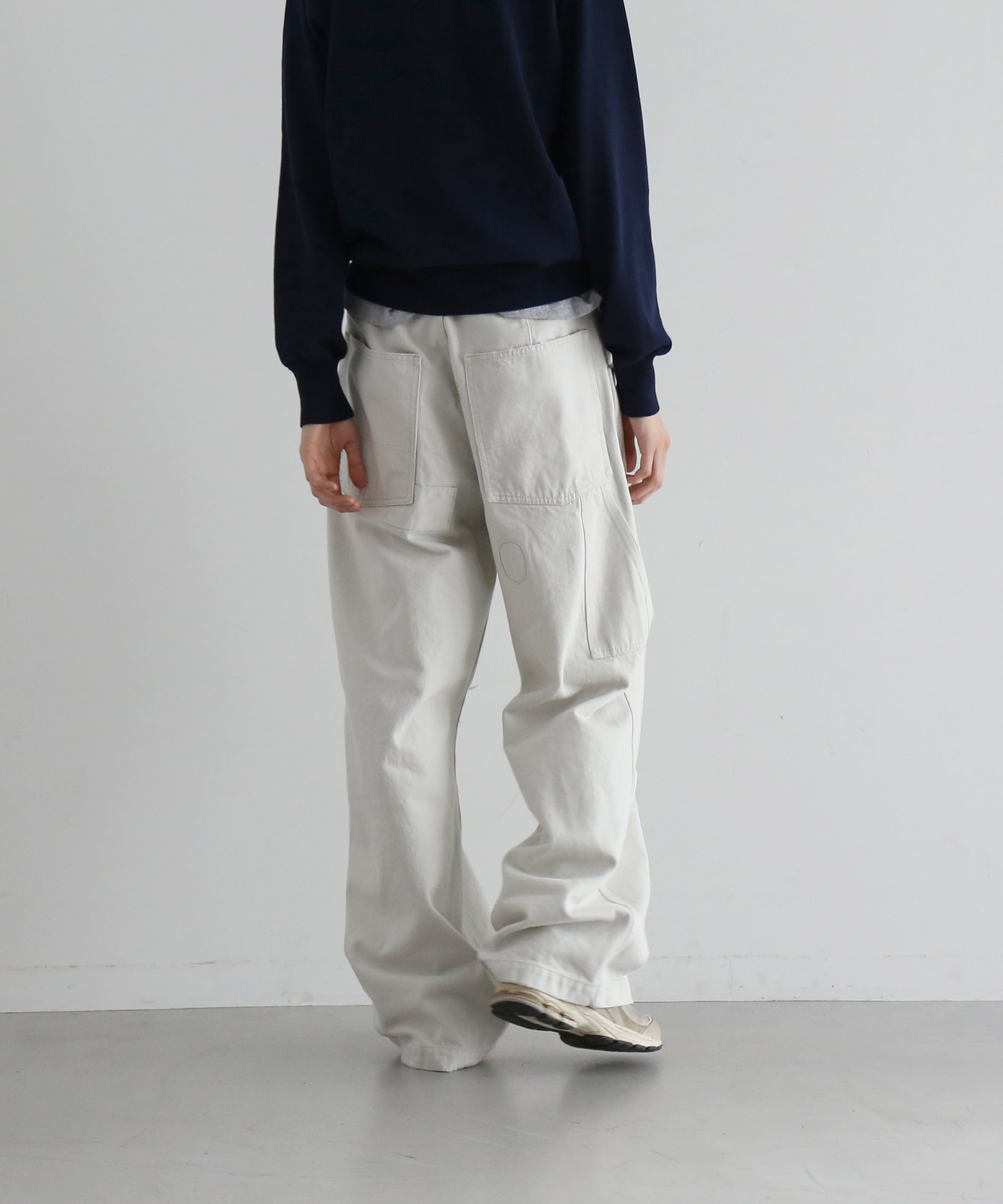 ensou. Scar tissue painter jeans "IVORY"