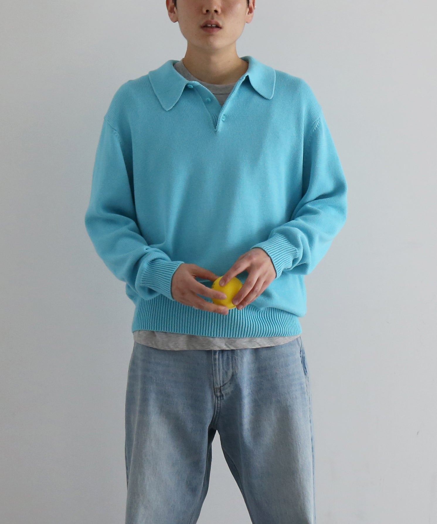トップス KAIKO Knit polo shirt \