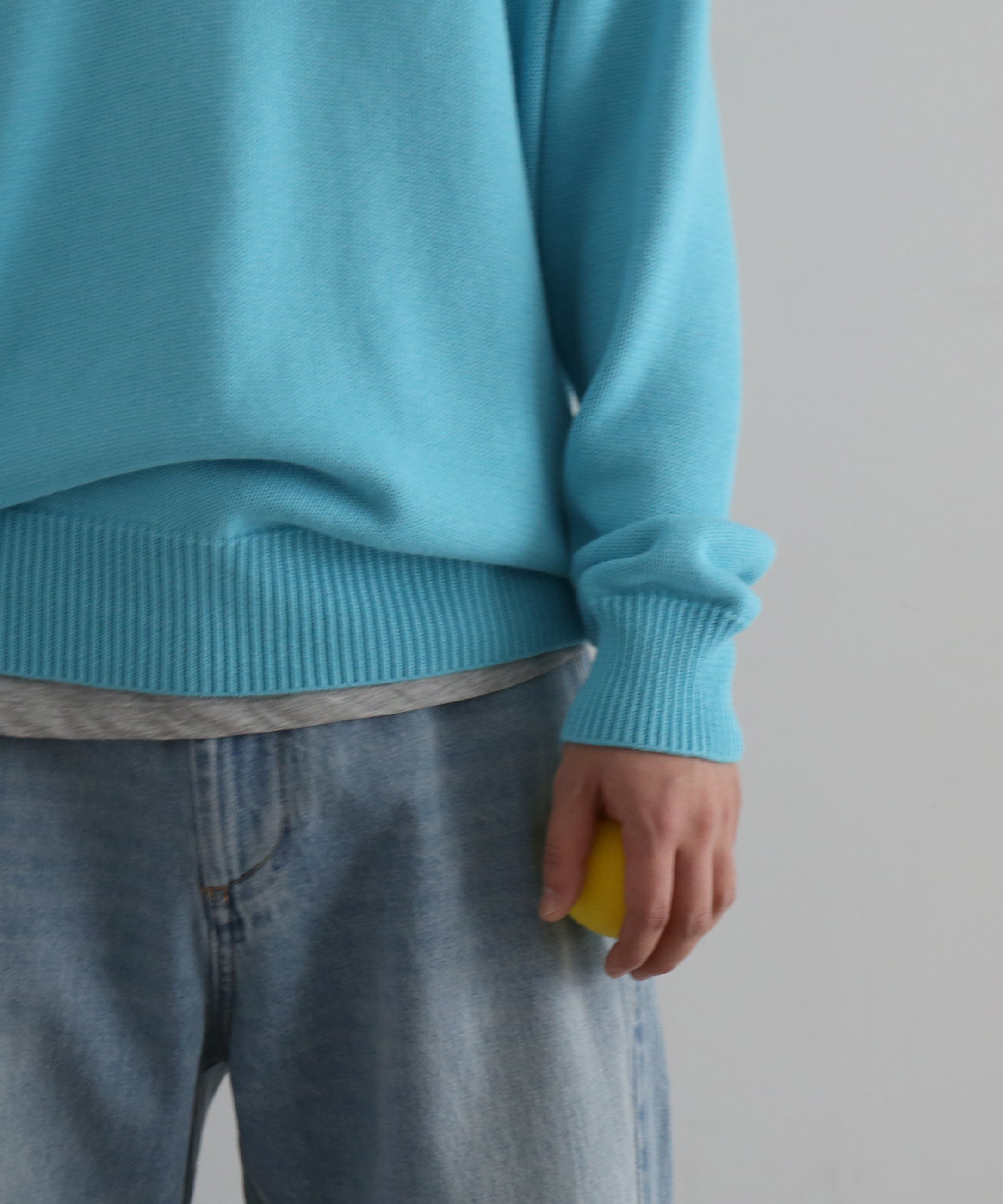 KAIKO Knit polo shirt "S.BLUE"