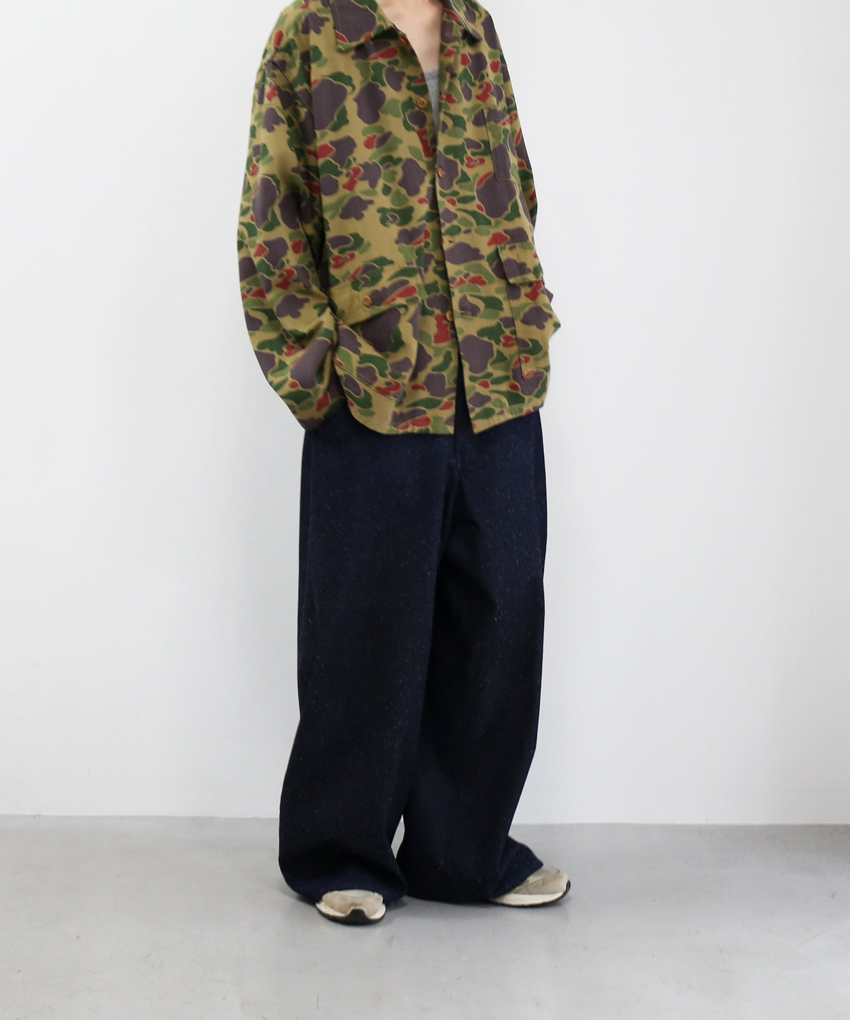 NEEDLES Military shirt jacket - camo twill "C-OLIVE"