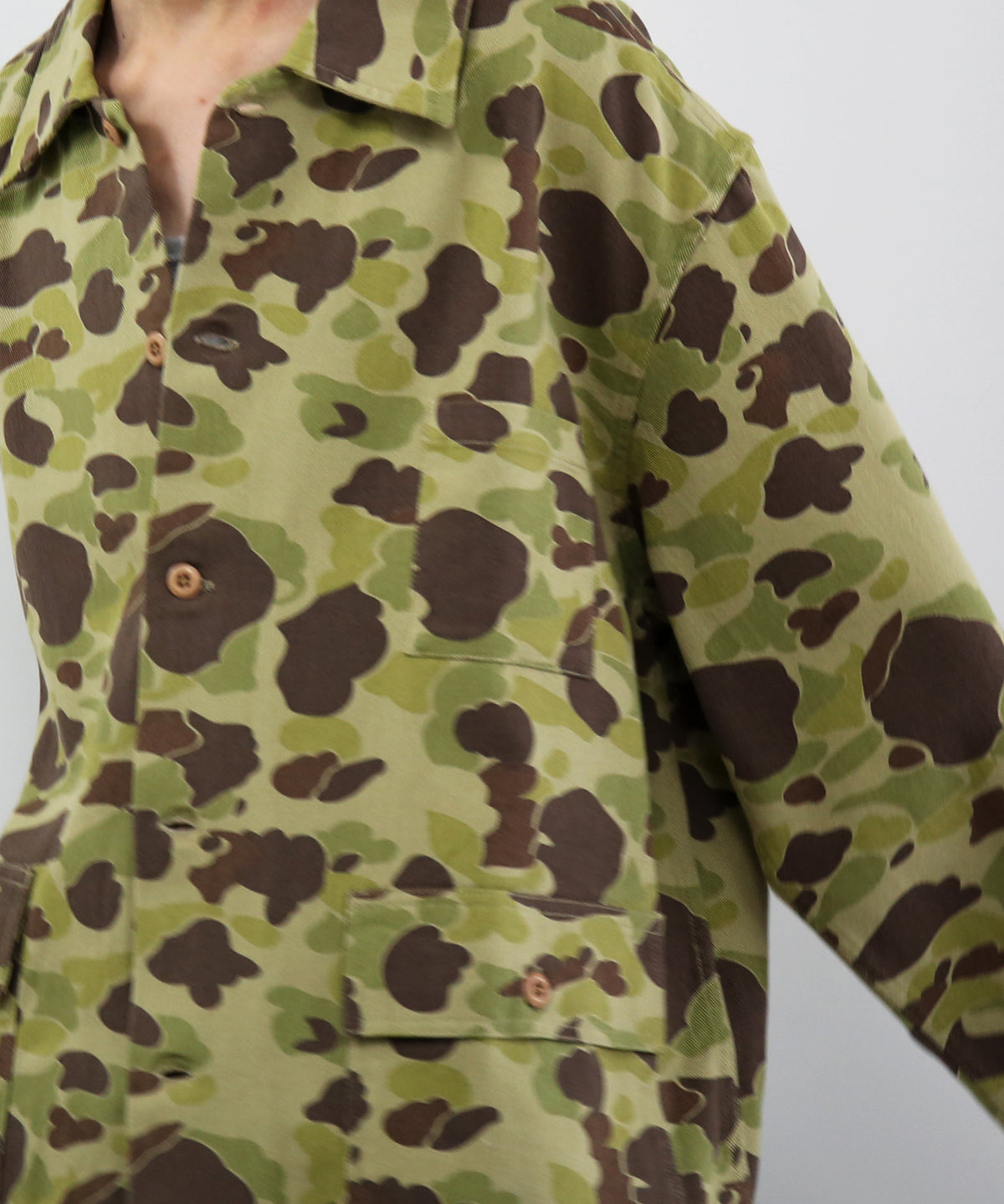 NEEDLES Military shirt jacket - camo twill "A-LT.GREEN"