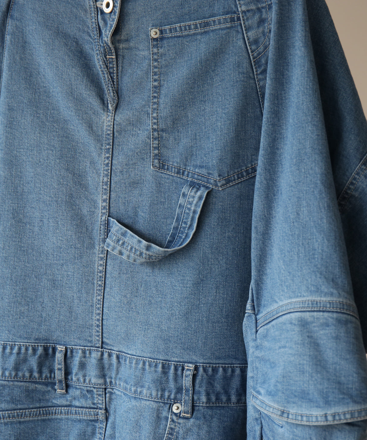 WHOWHAT Puzzle denim jacket "INDIGO FADE"